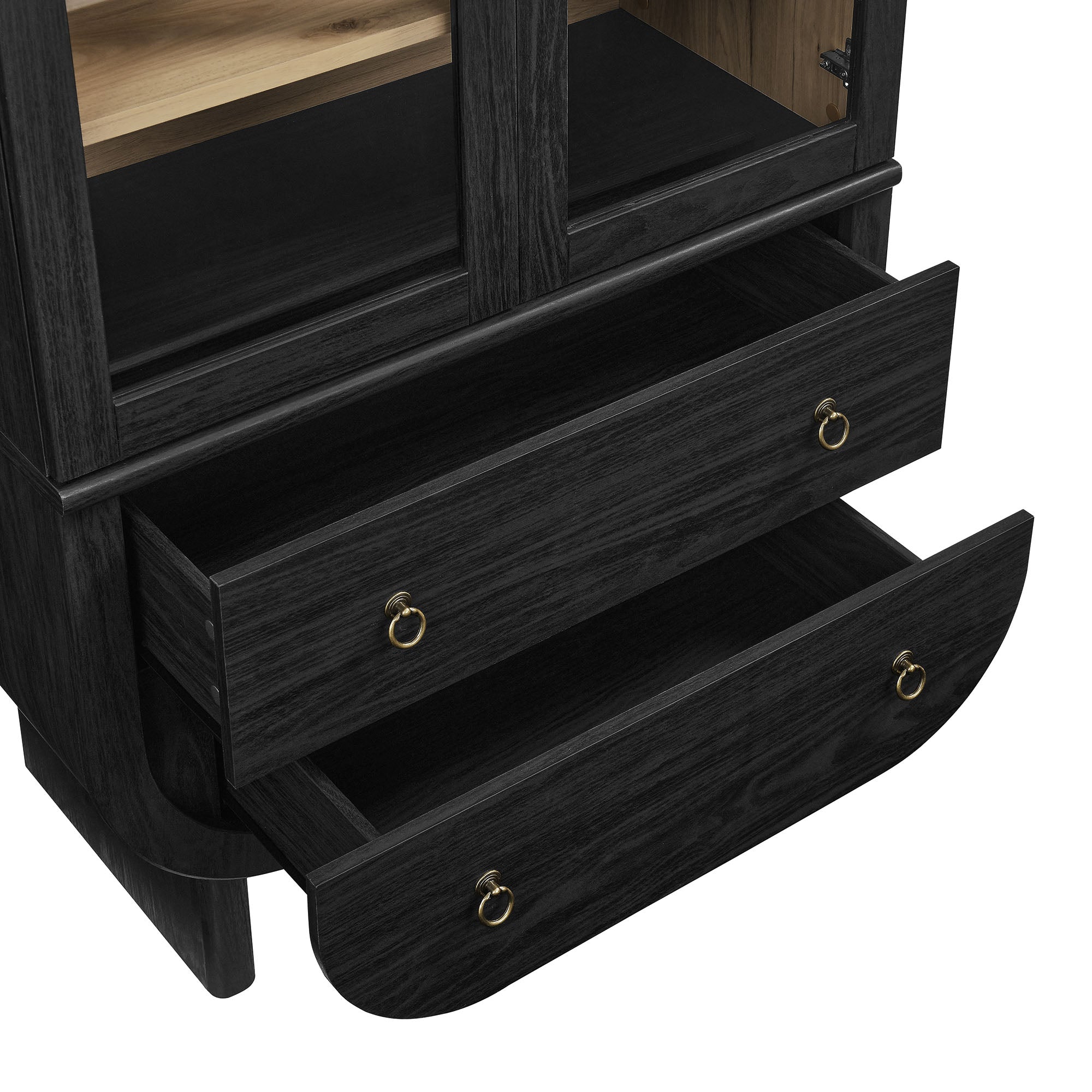 Nyx Arched Display Cabinet in Black