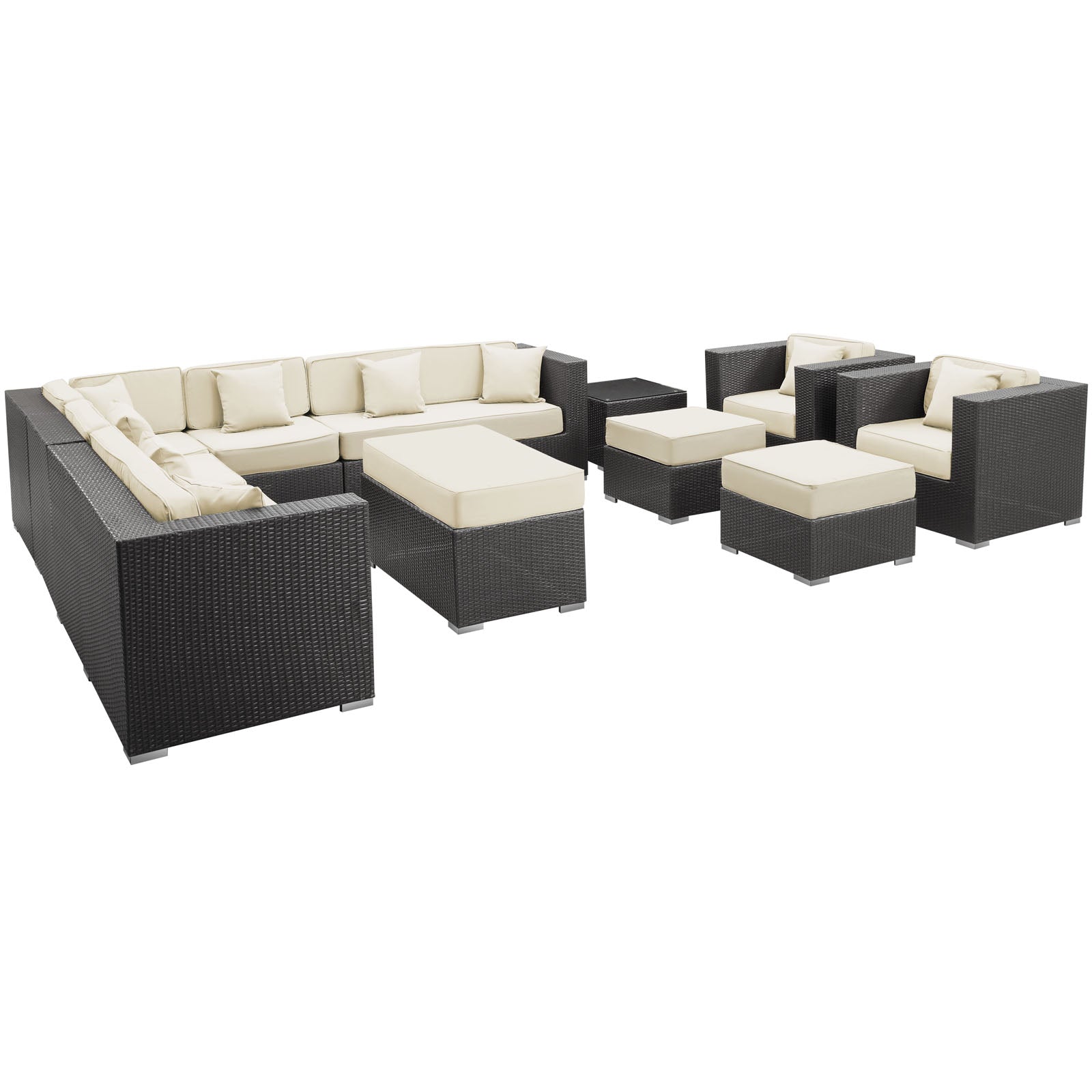 Cohesion 11 Piece Outdoor Patio Sectional Set