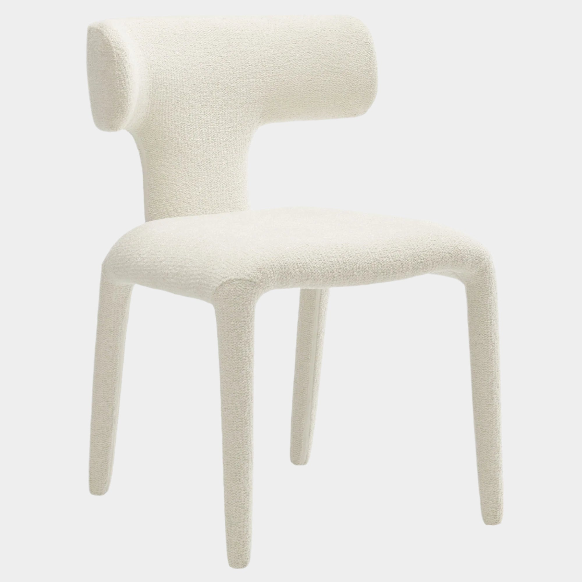 Stellan Curved Back Boucle Upholstered Dining Chair