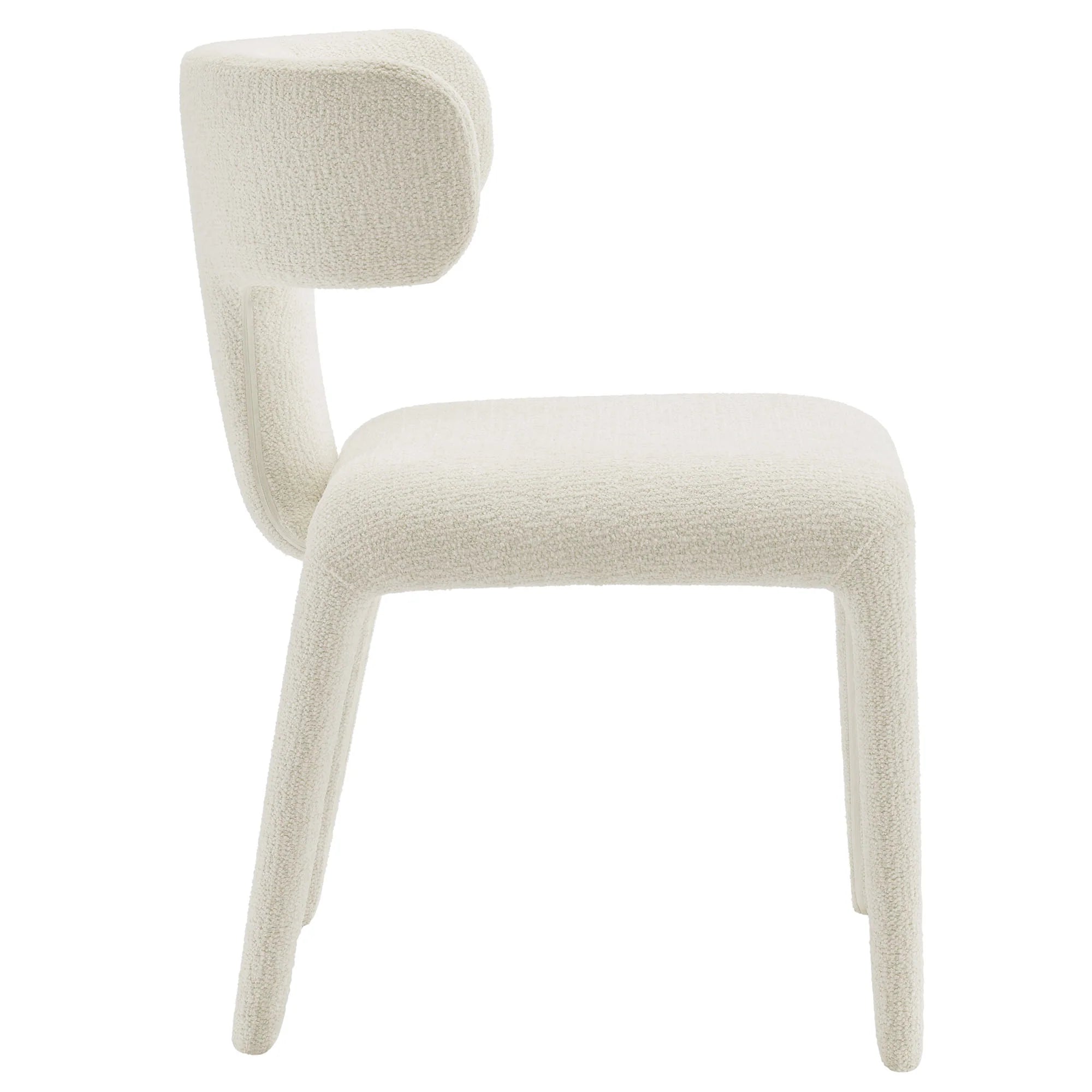 Stellan Curved Back Boucle Upholstered Dining Chair