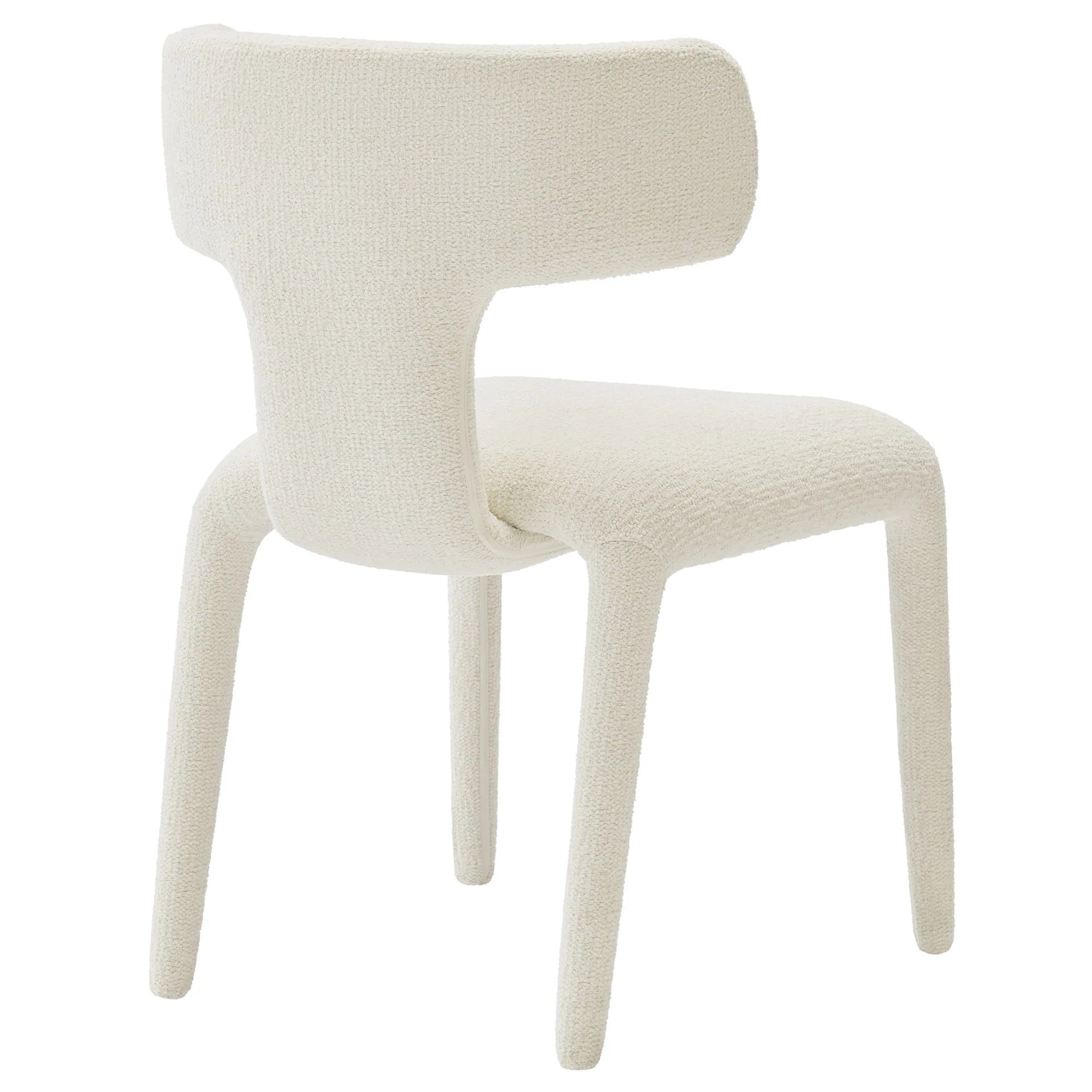 Stellan Curved Back Boucle Upholstered Dining Chair