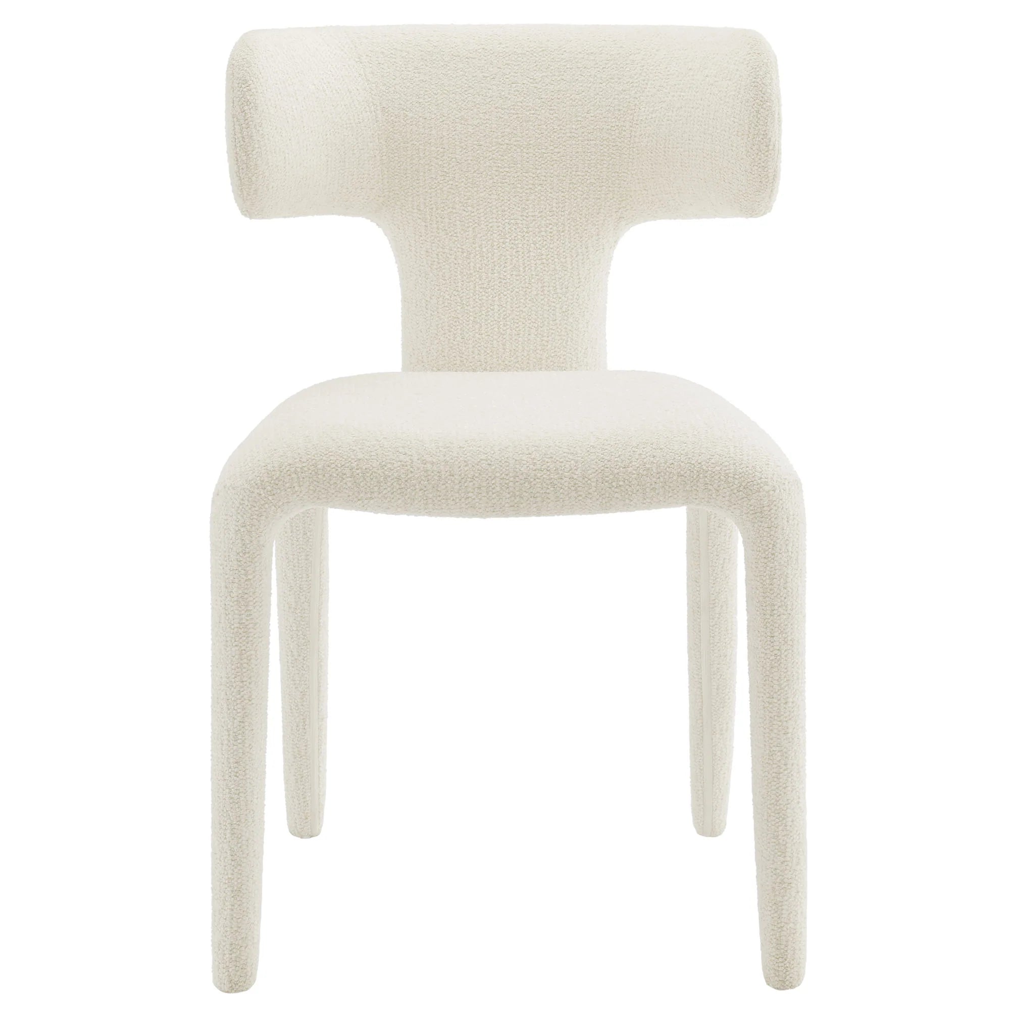 Stellan Curved Back Boucle Upholstered Dining Chair