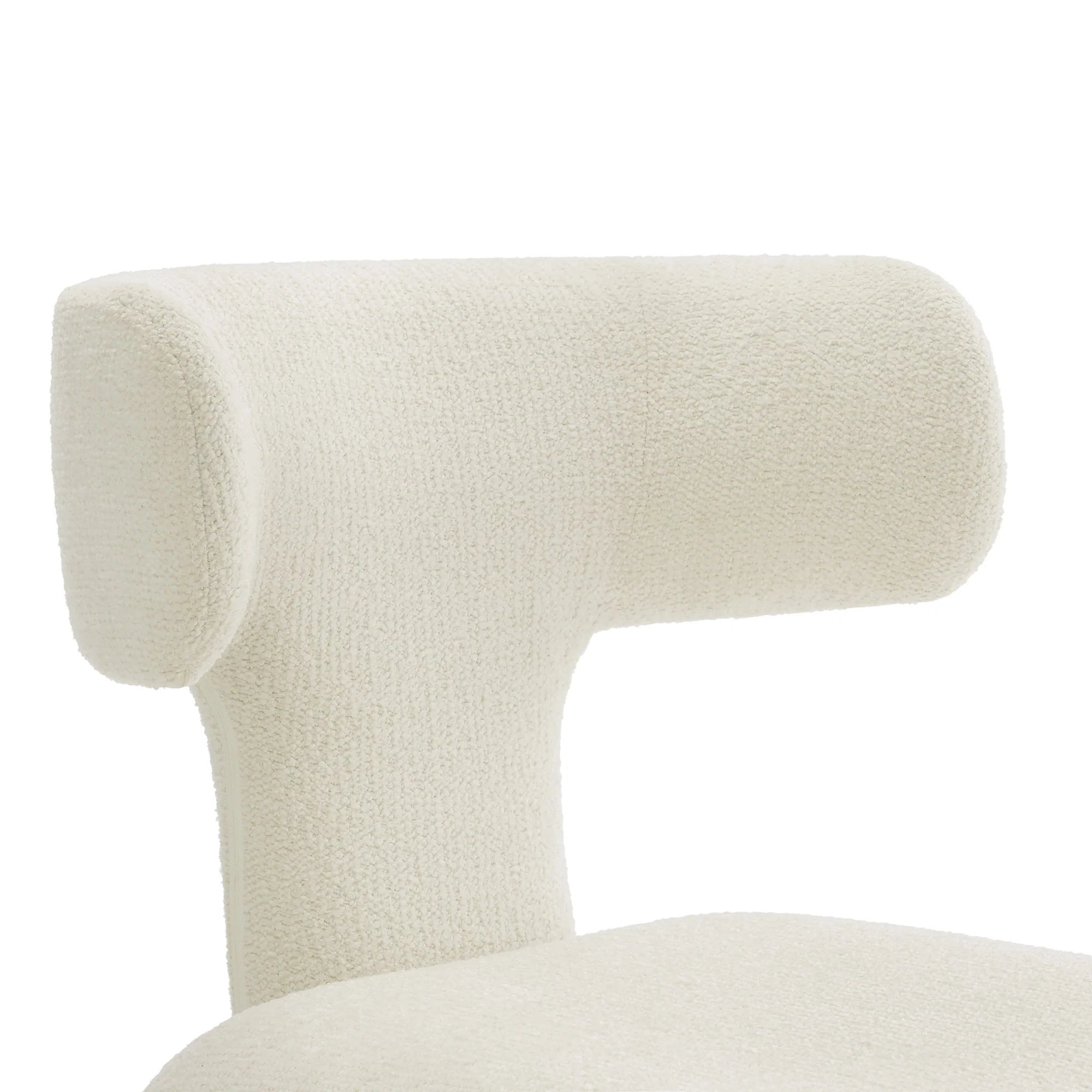 Stellan Curved Back Boucle Upholstered Dining Chair