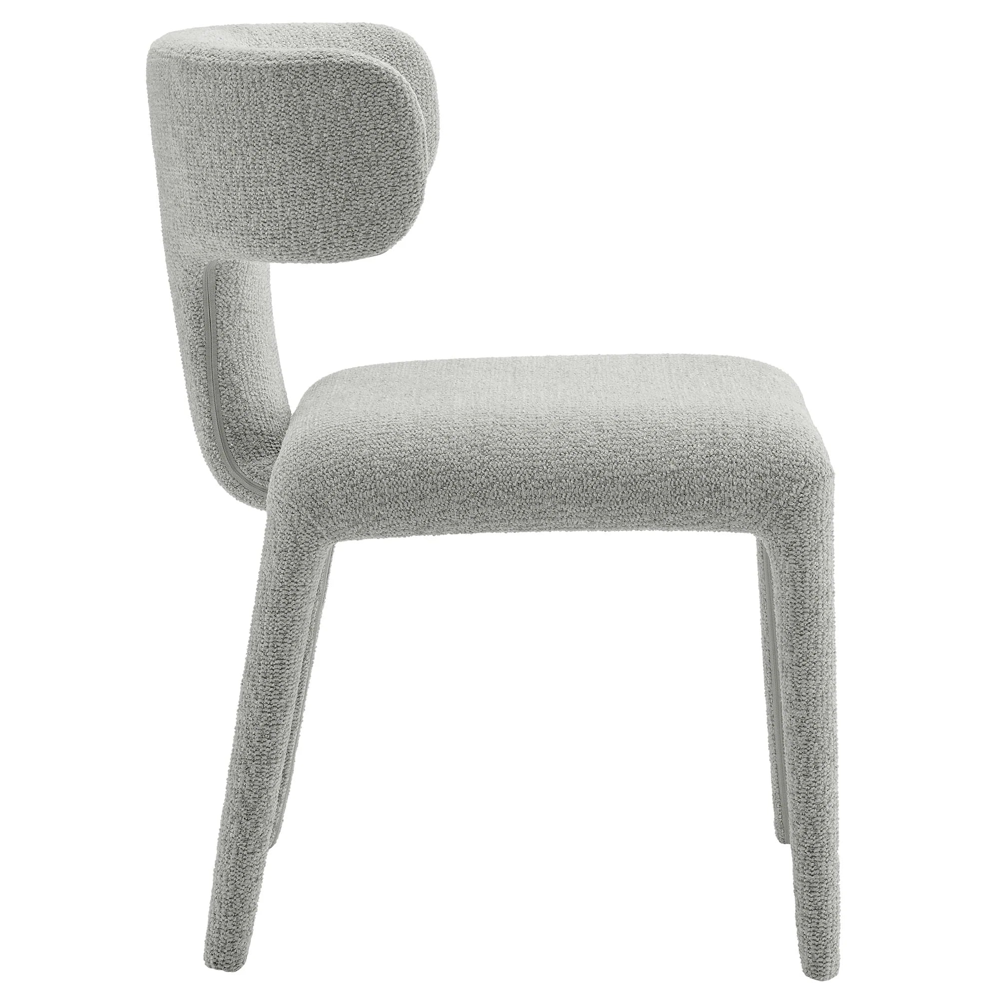 Stellan Curved Back Boucle Upholstered Dining Chair