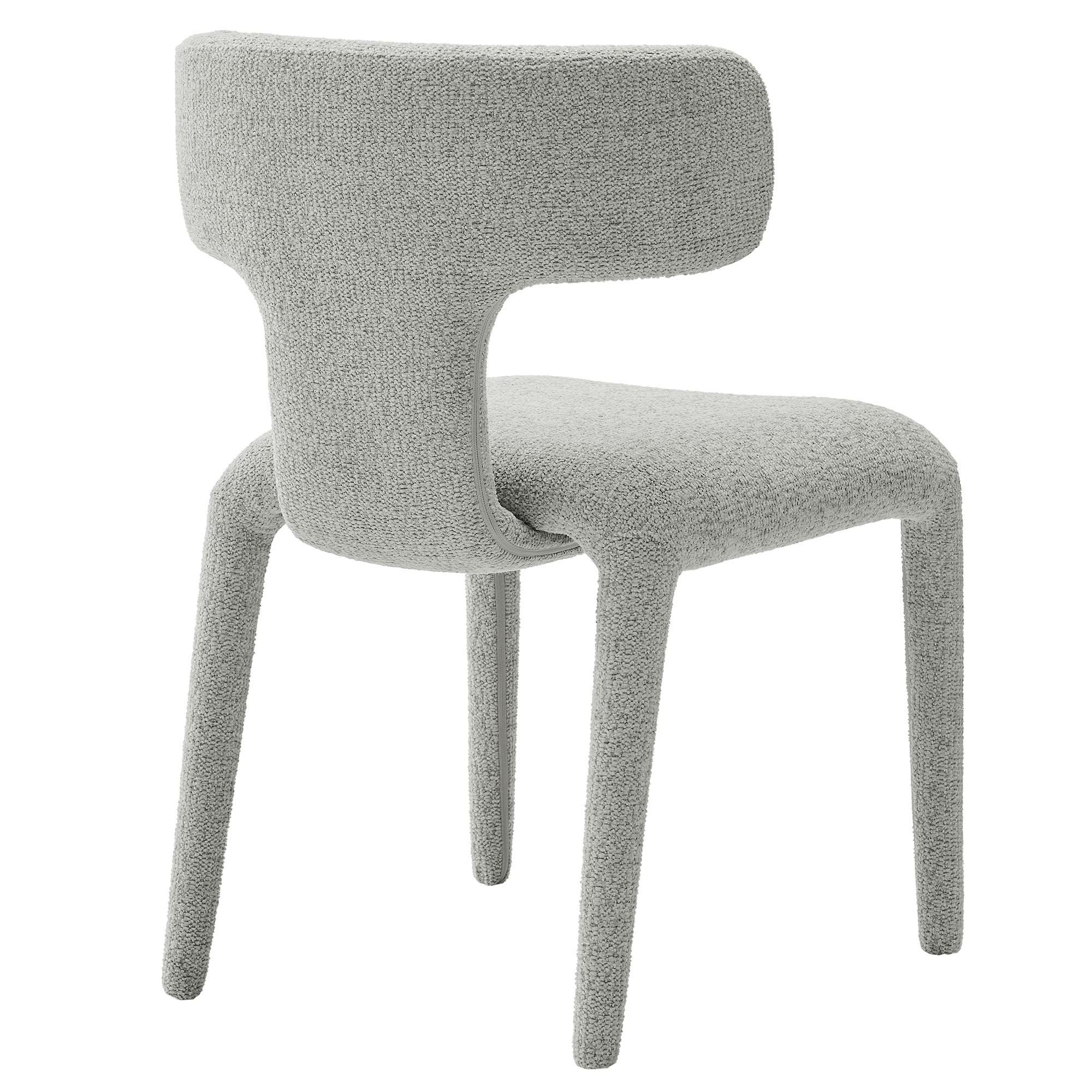 Stellan Curved Back Boucle Upholstered Dining Chair