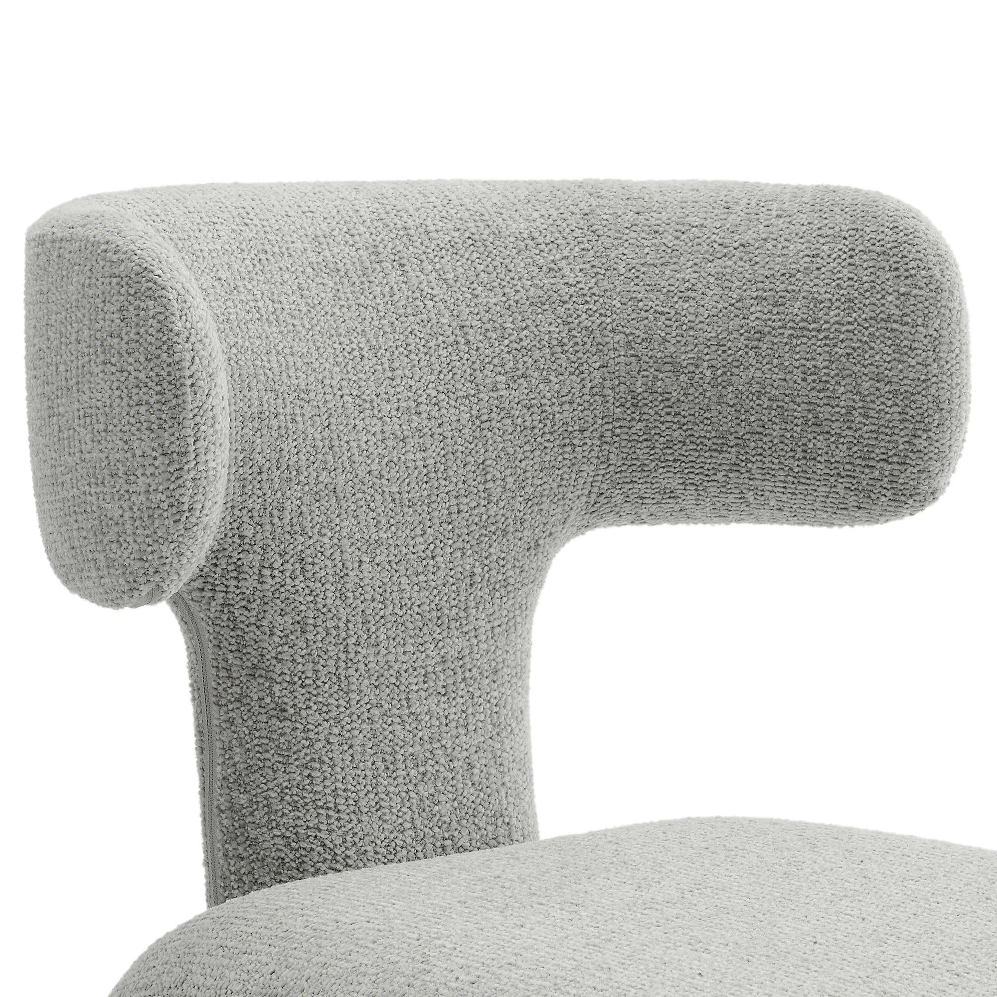 Stellan Curved Back Boucle Upholstered Dining Chair