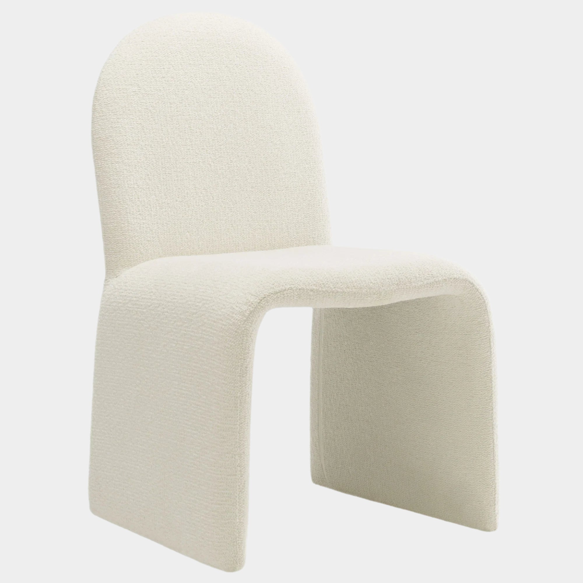 Junia Boucle Upholstered Arch Armless Dining Chair