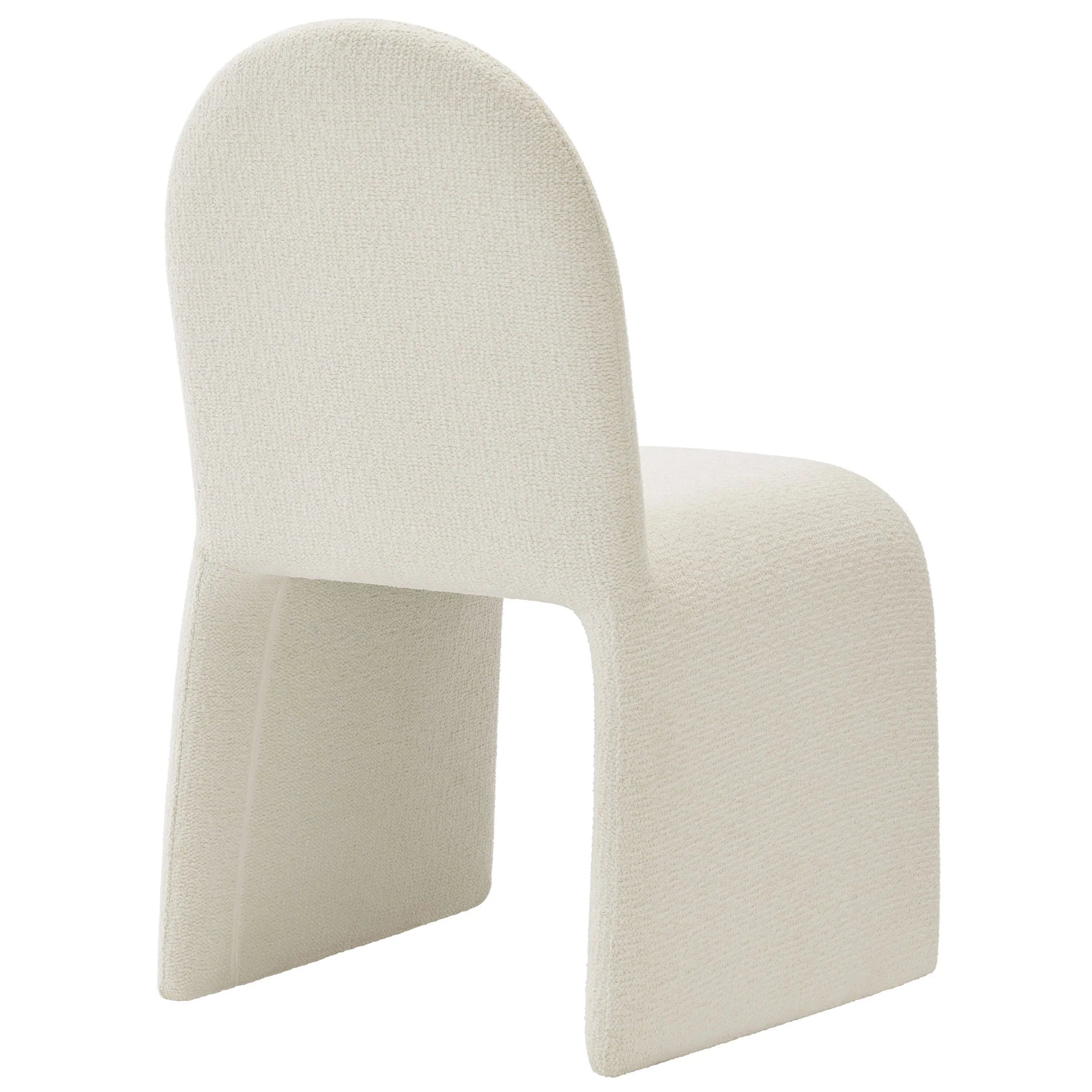 Junia Boucle Upholstered Arch Armless Dining Chair