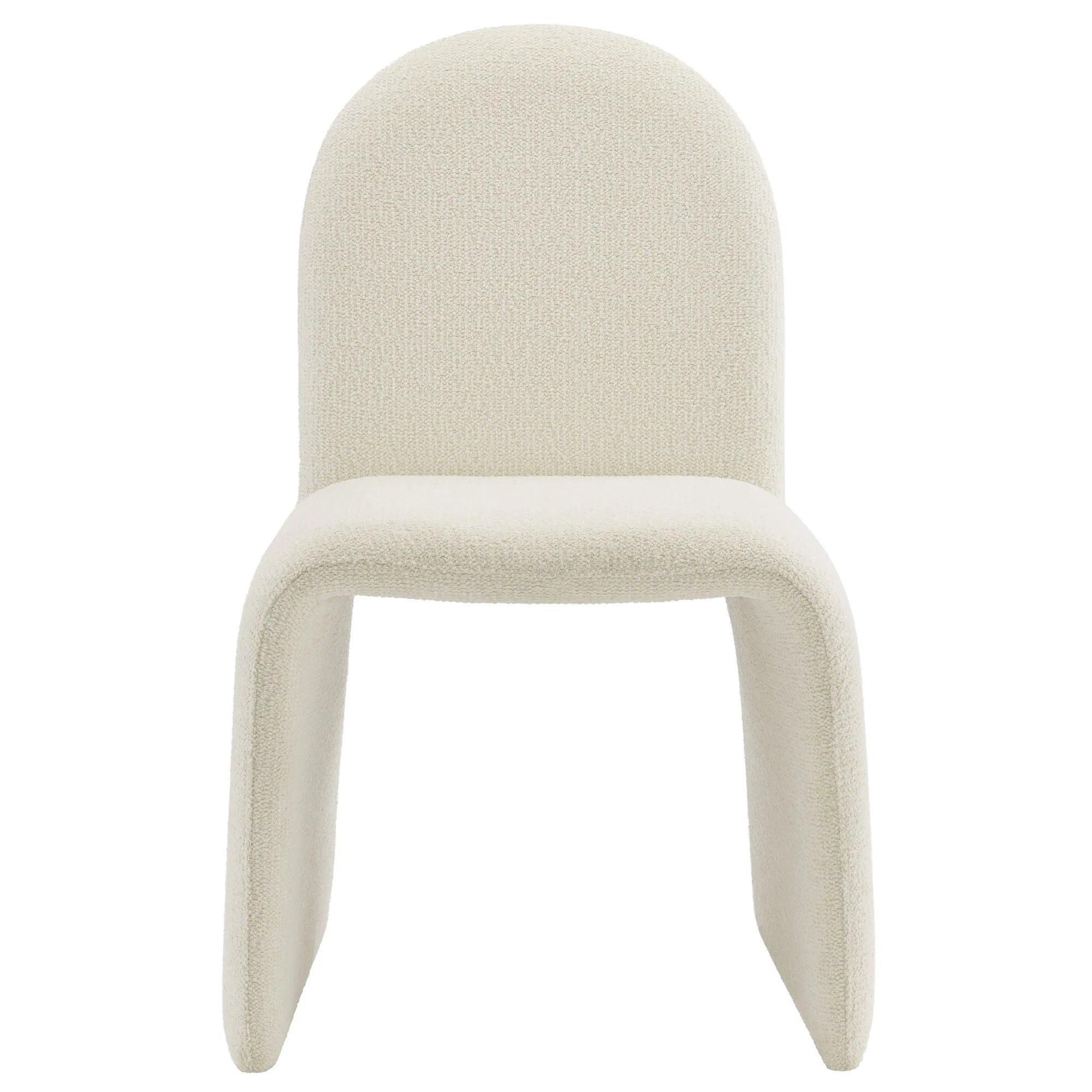 Junia Boucle Upholstered Arch Armless Dining Chair