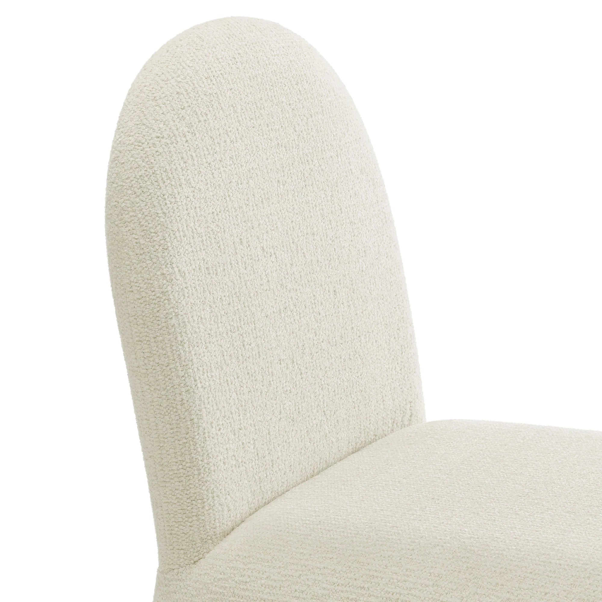 Junia Boucle Upholstered Arch Armless Dining Chair