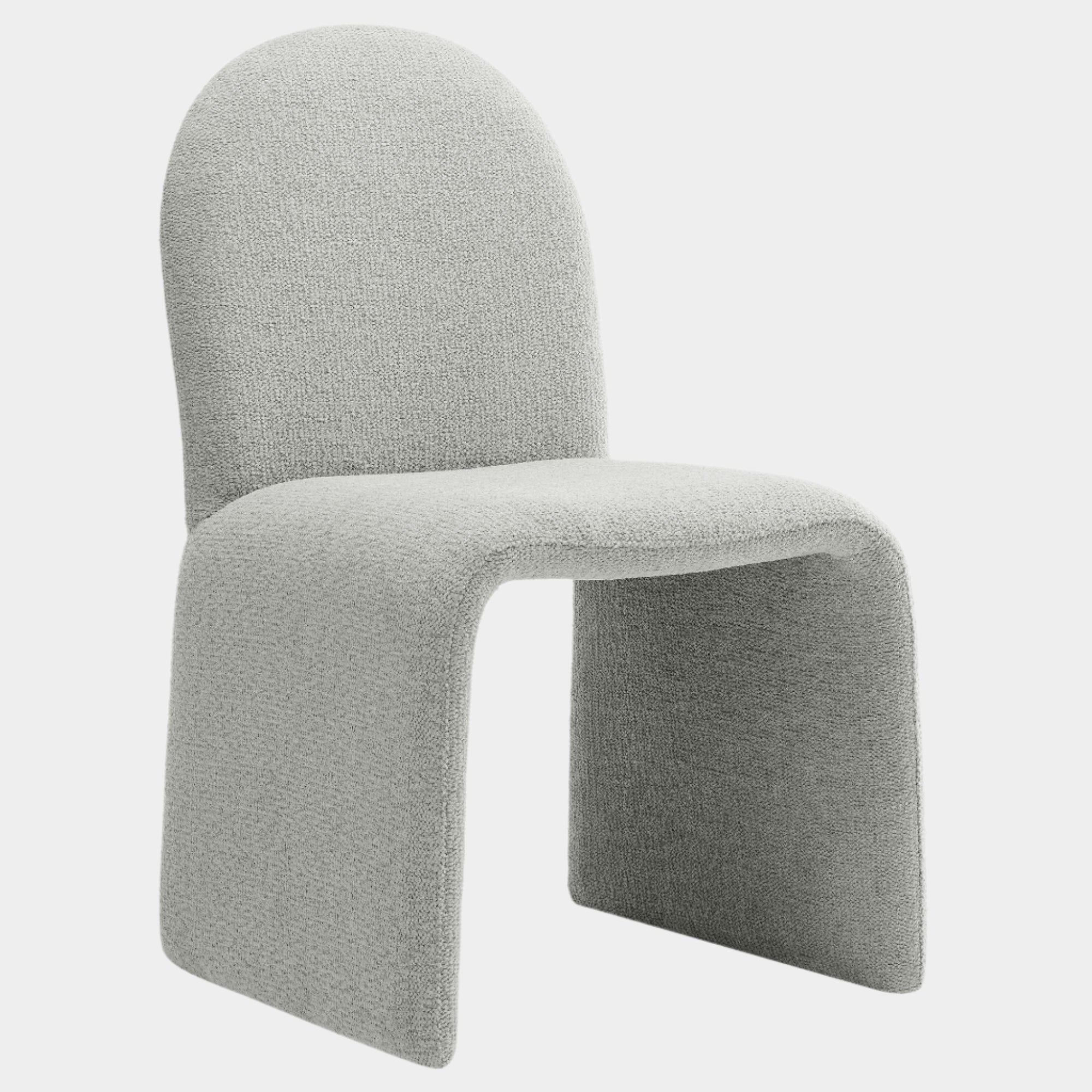 Junia Boucle Upholstered Arch Armless Dining Chair