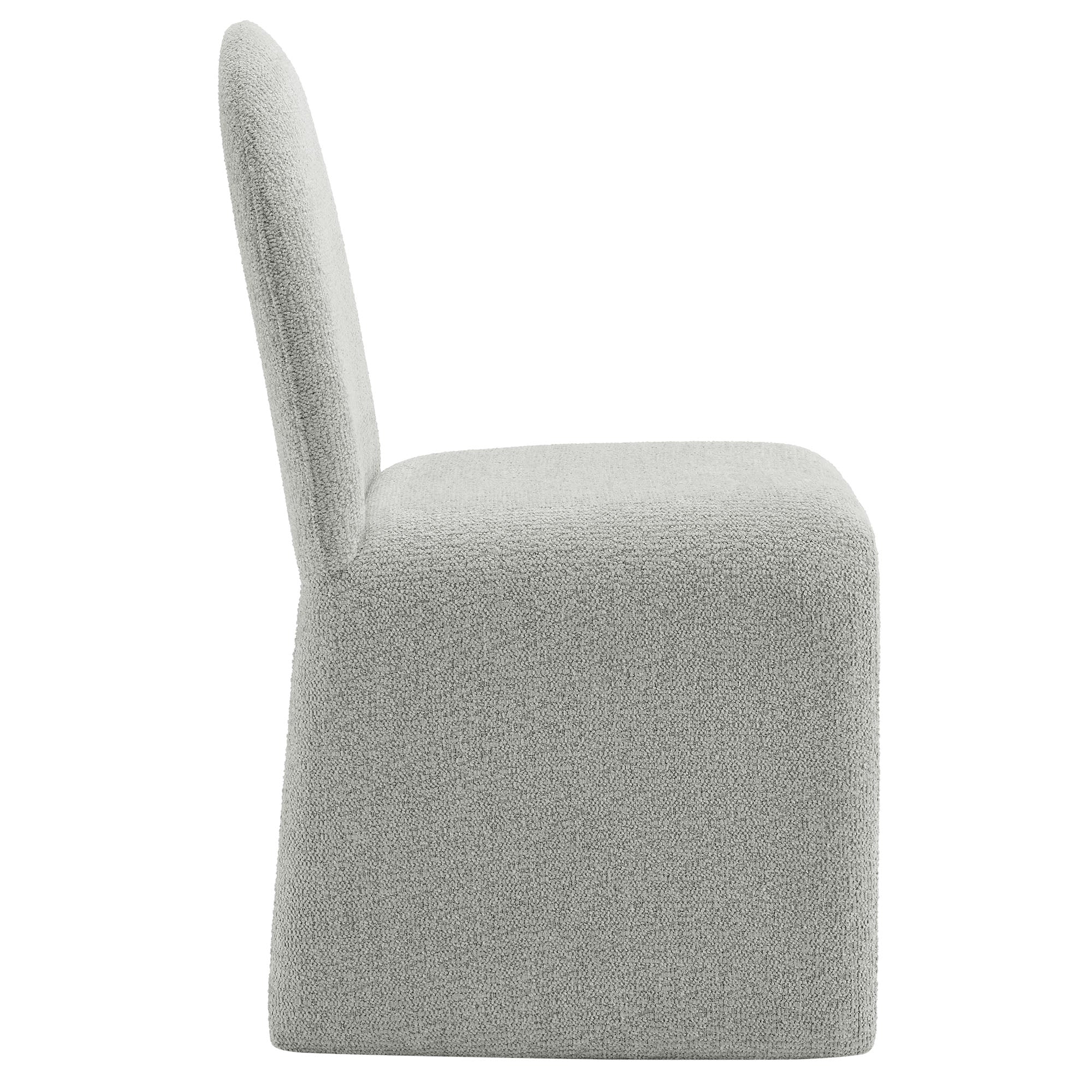 Junia Boucle Upholstered Arch Armless Dining Chair