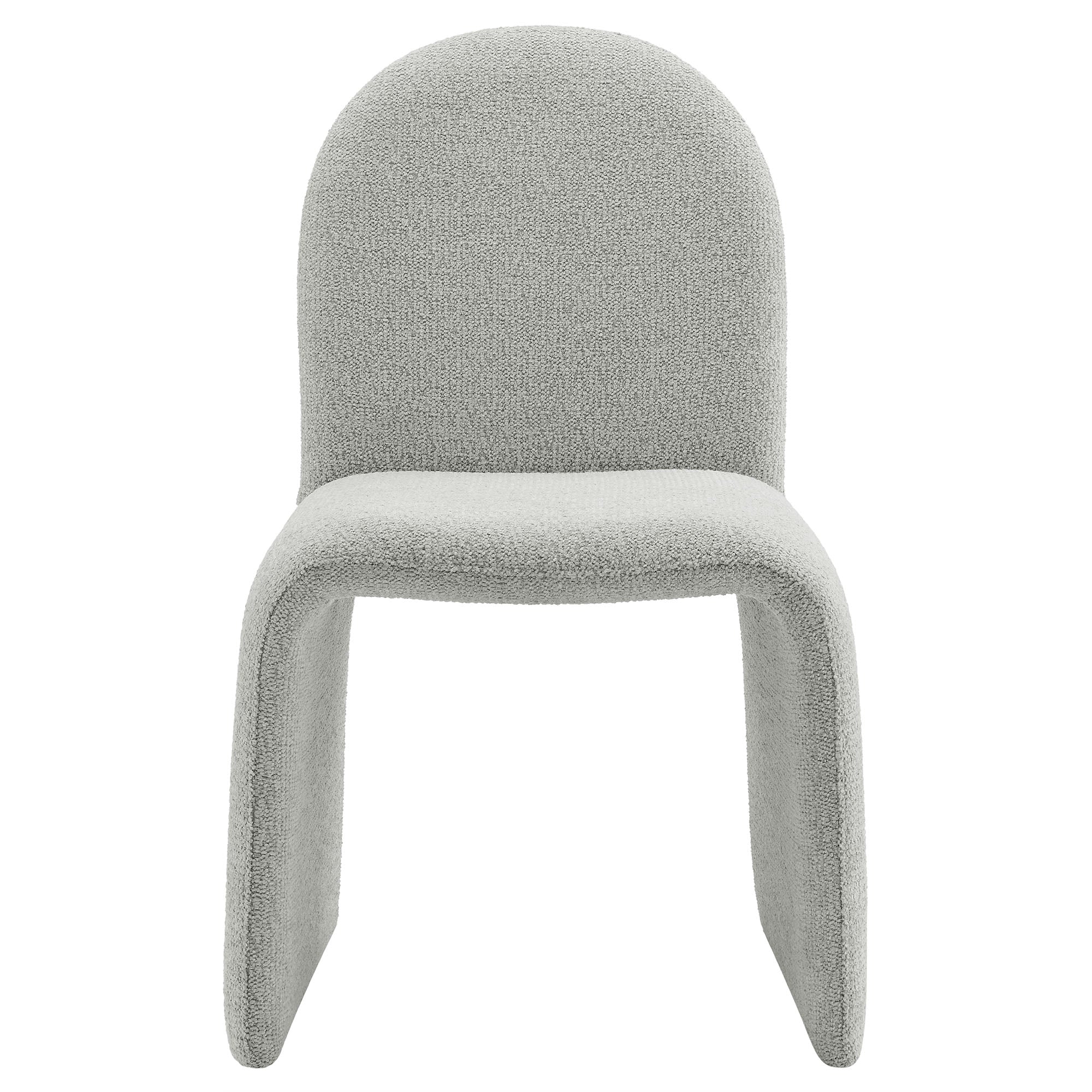 Junia Boucle Upholstered Arch Armless Dining Chair