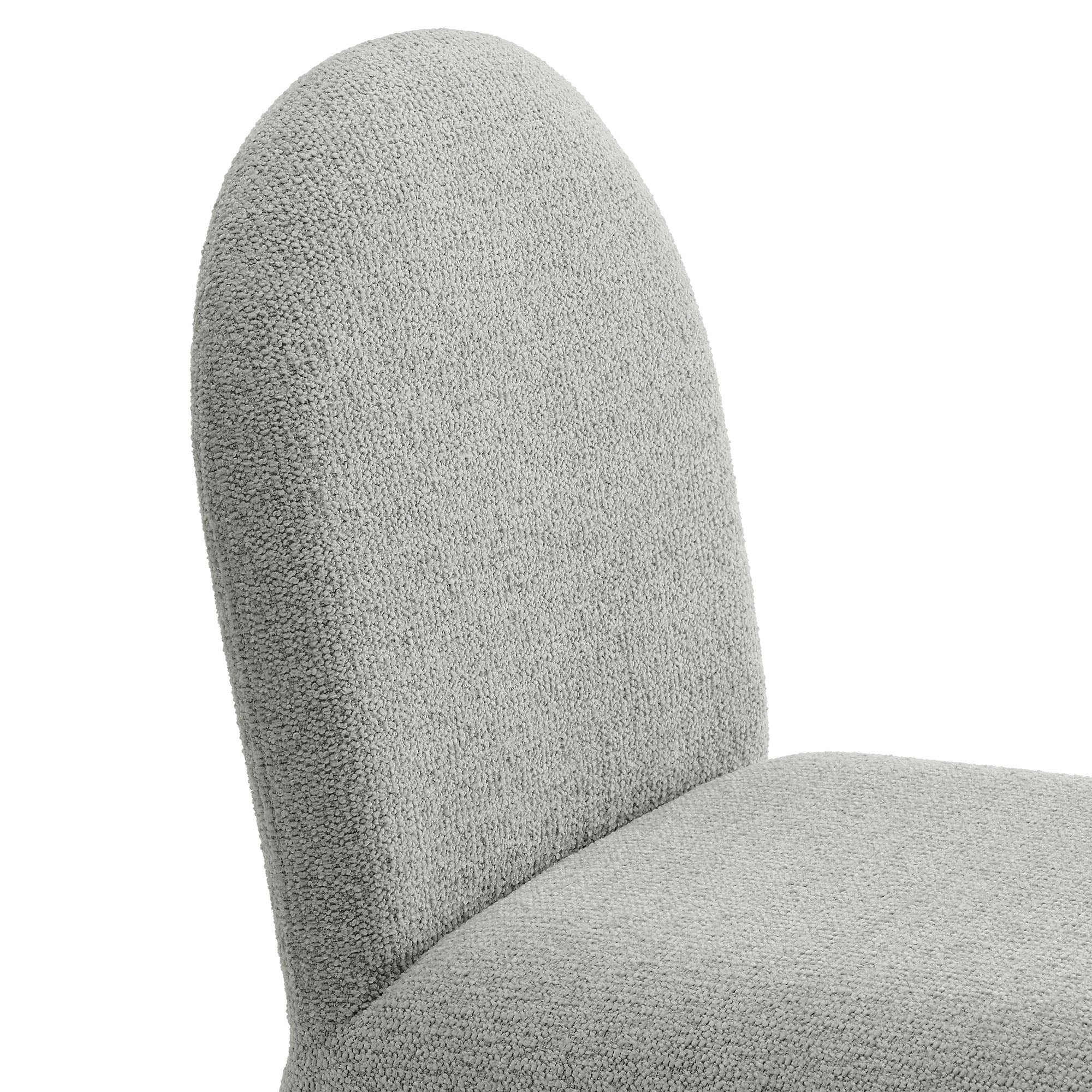 Junia Boucle Upholstered Arch Armless Dining Chair