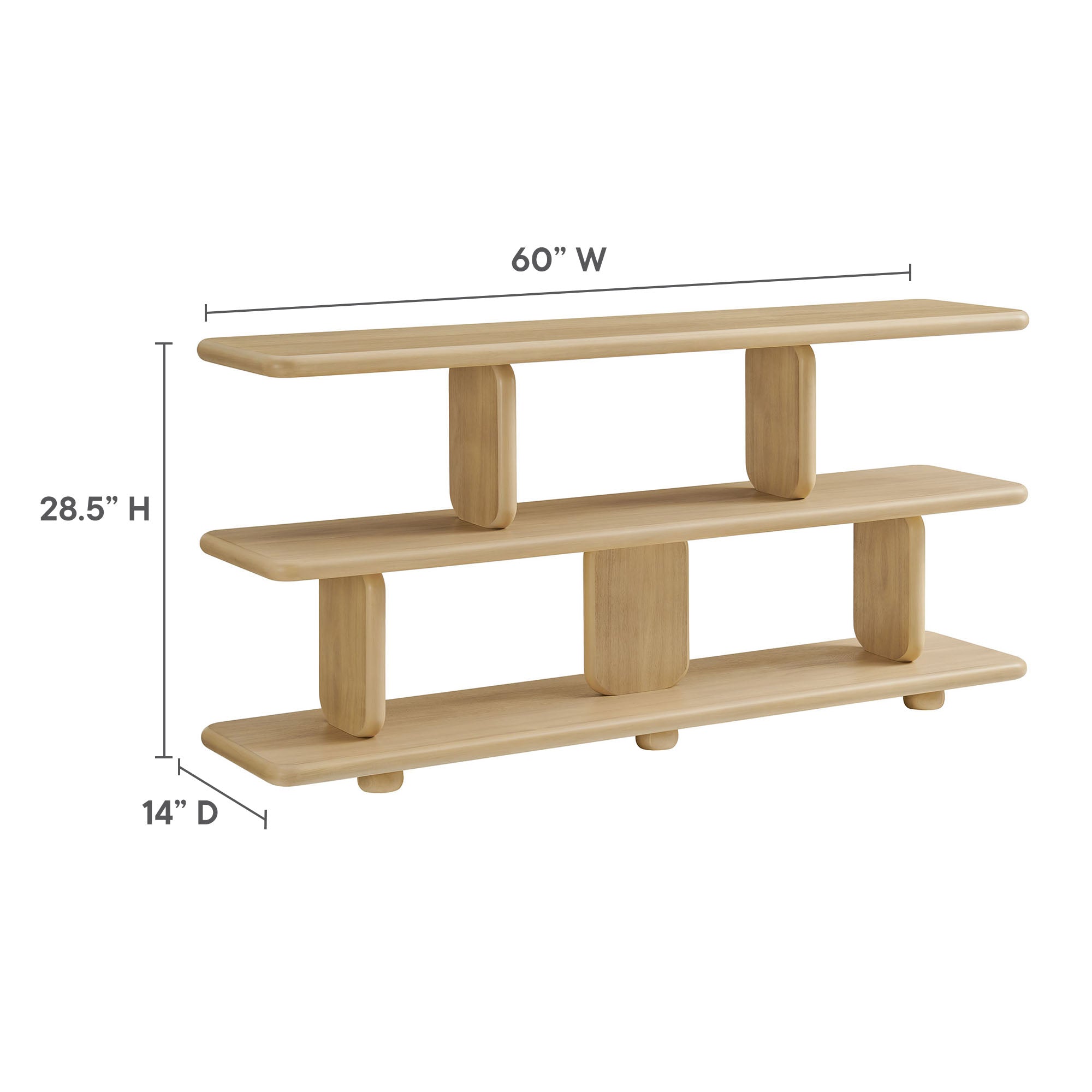 Lyle Sculptural 2-Tier Bookshelf