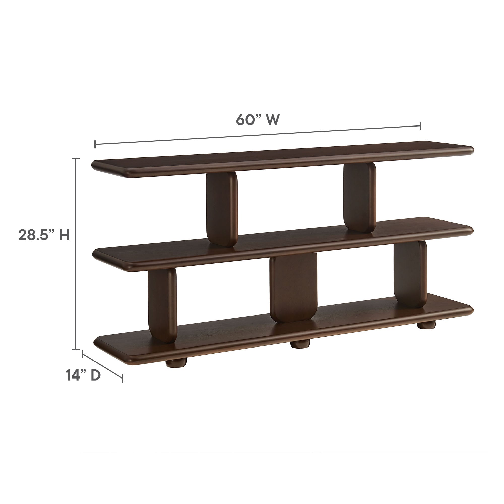 Lyle Sculptural 2-Tier Bookshelf