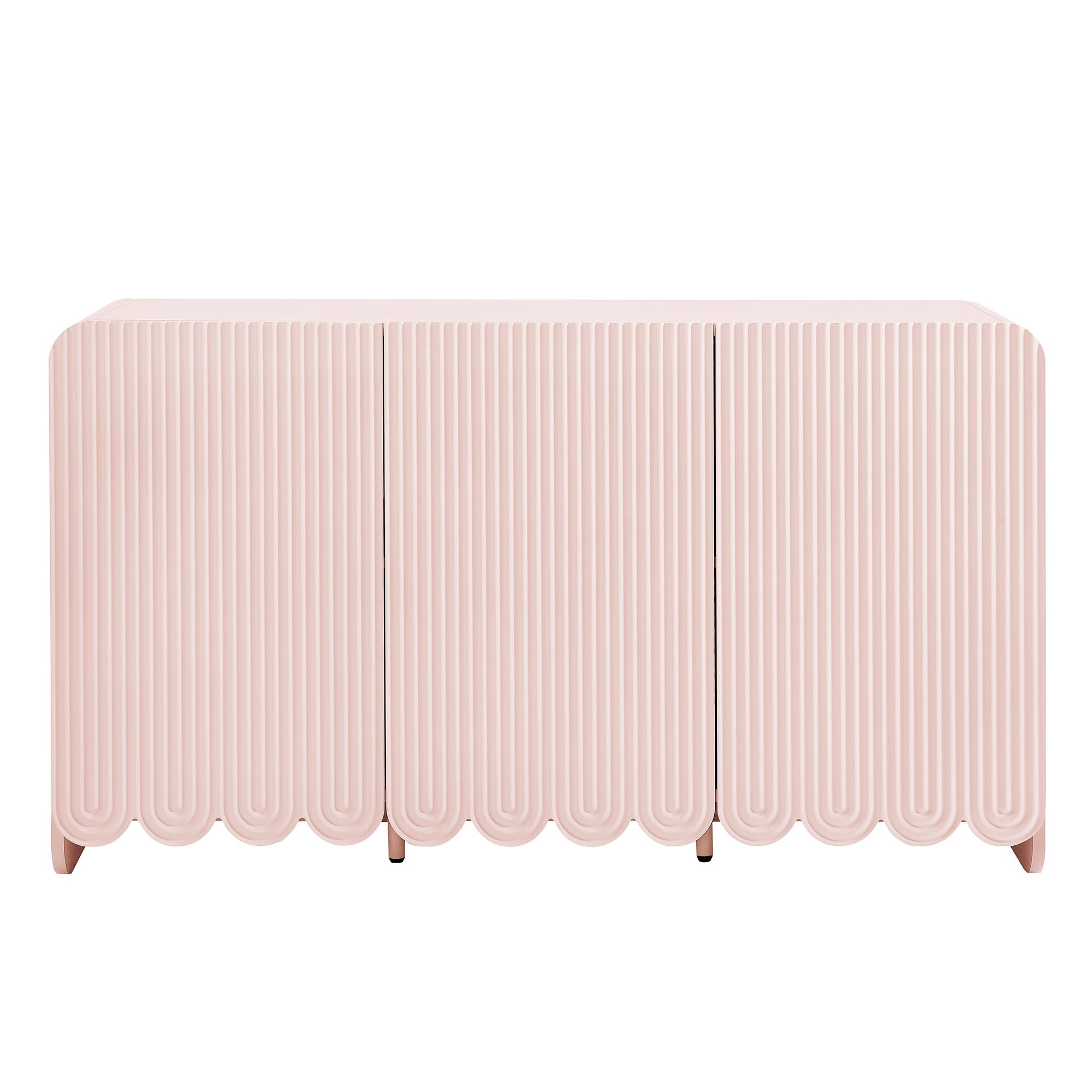 Dahlia Fluted and Scalloped Sideboard Storage Cabinet