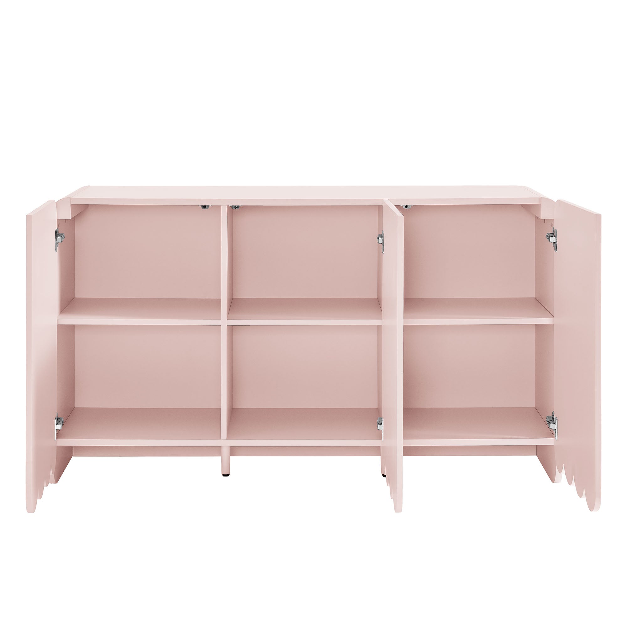 Dahlia Fluted and Scalloped Sideboard Storage Cabinet