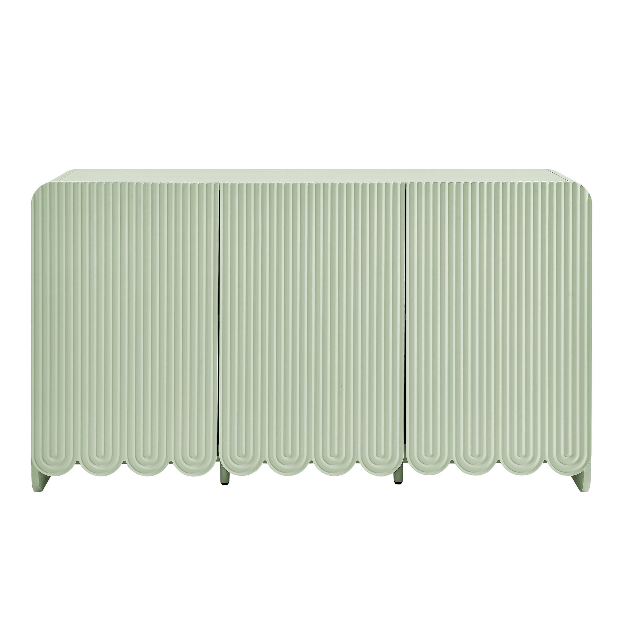 Dahlia Fluted and Scalloped Sideboard Storage Cabinet