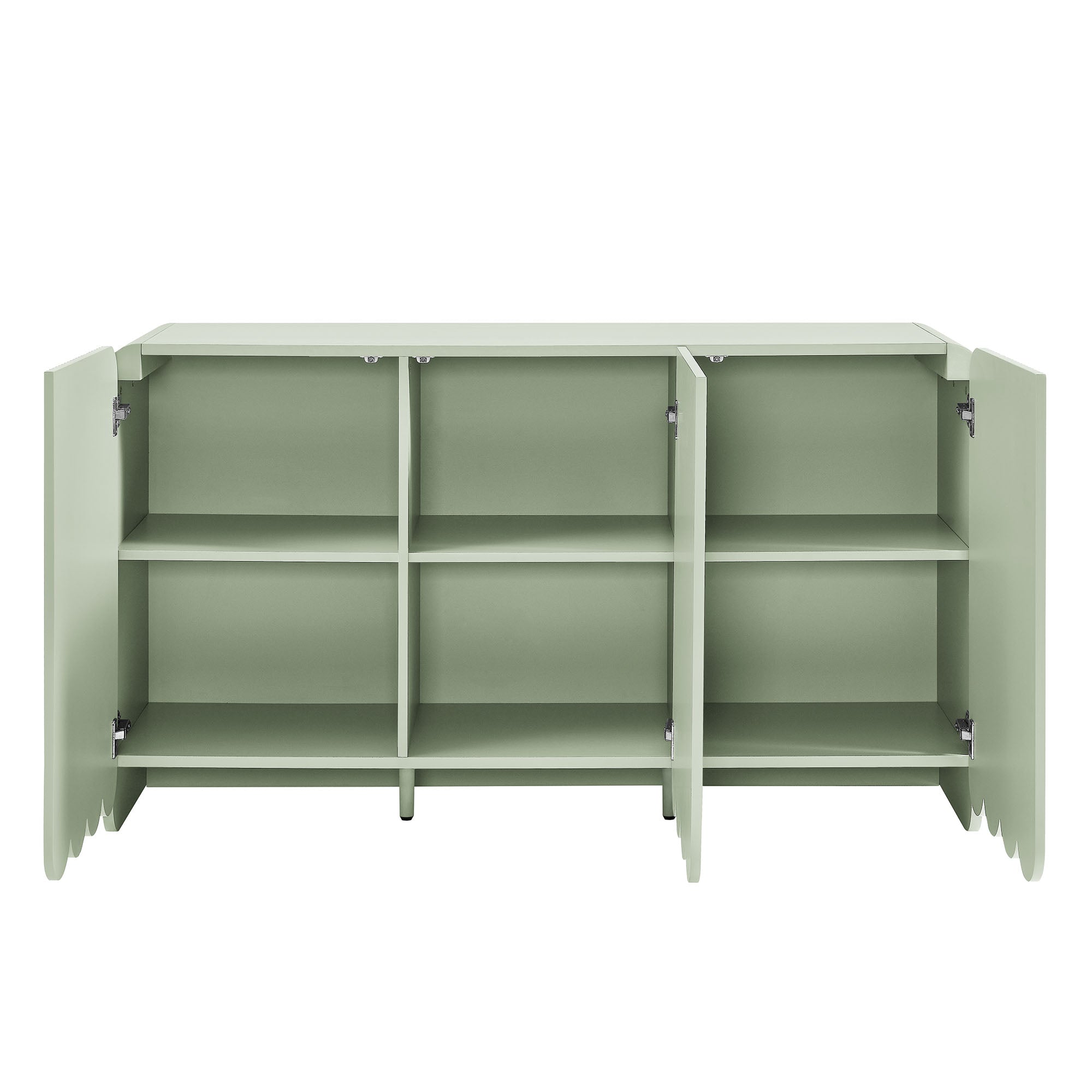 Dahlia Fluted and Scalloped Sideboard Storage Cabinet