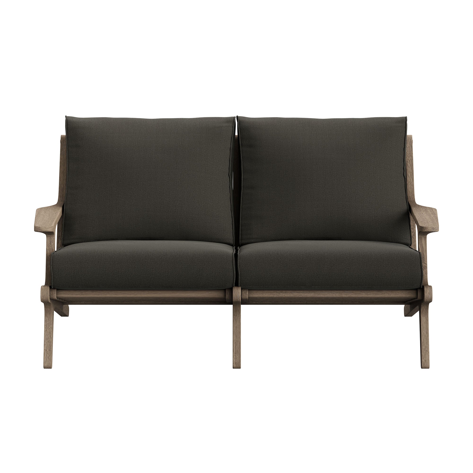 Saratoga Outdoor Teak Wood Loveseat