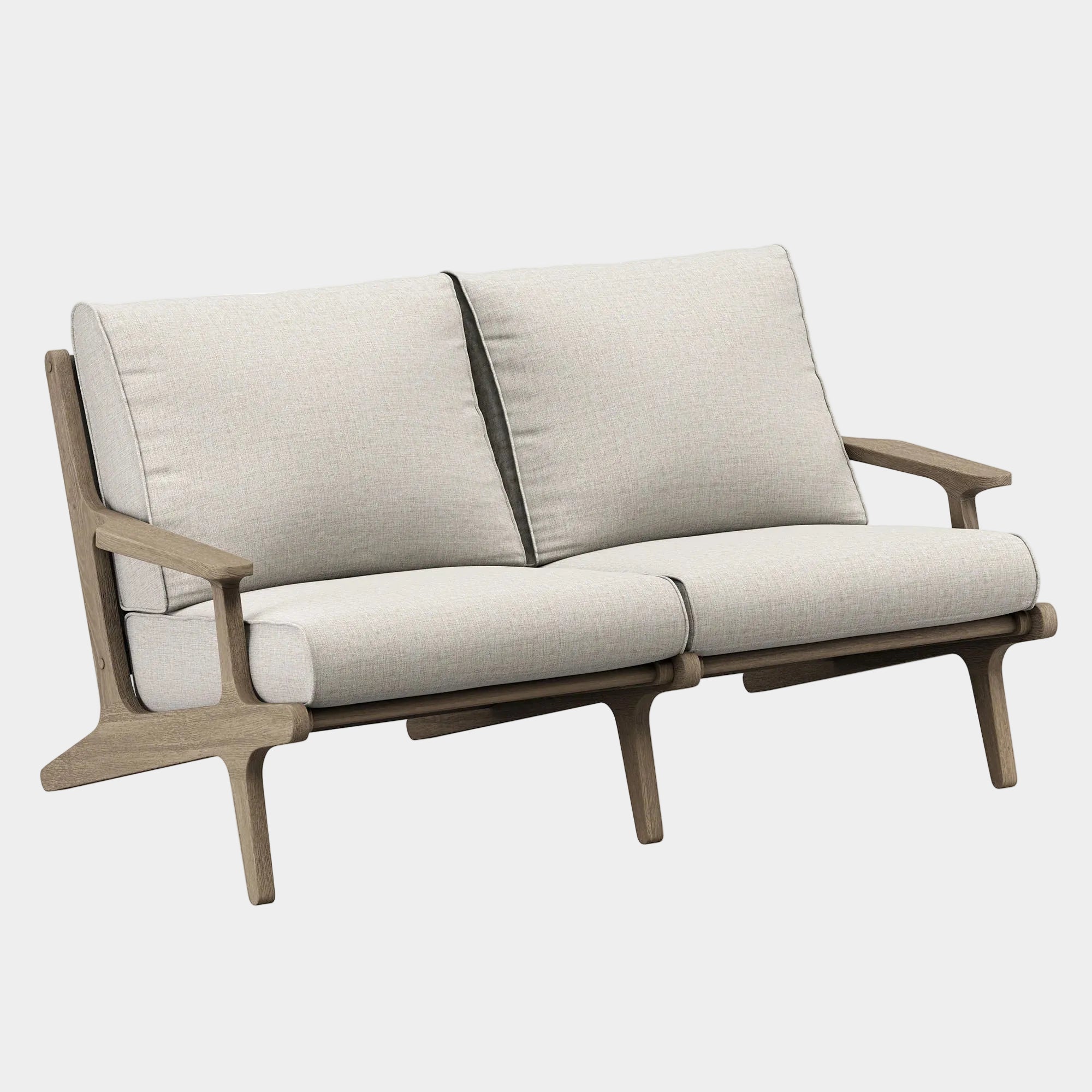 Saratoga Outdoor Teak Wood Loveseat
