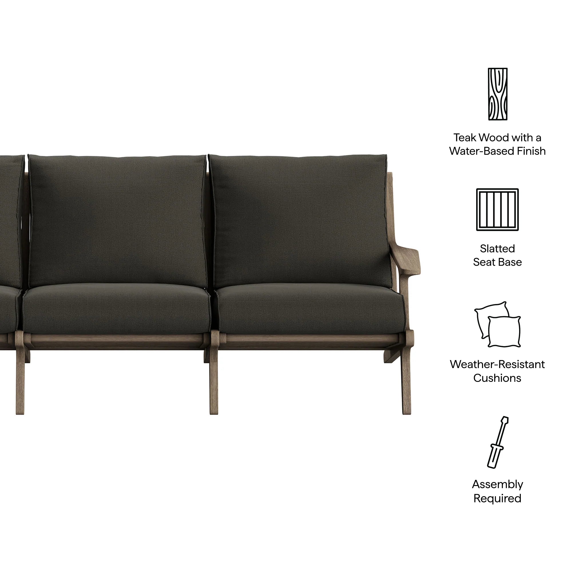 Saratoga Outdoor Teak Sofa
