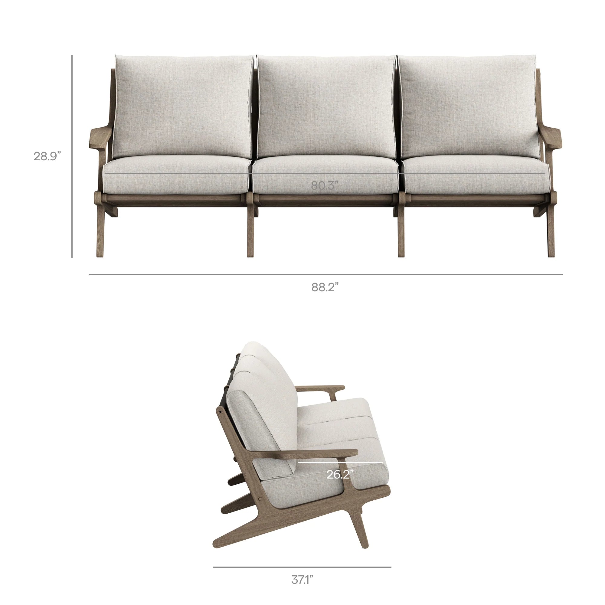 Saratoga Outdoor Teak Sofa