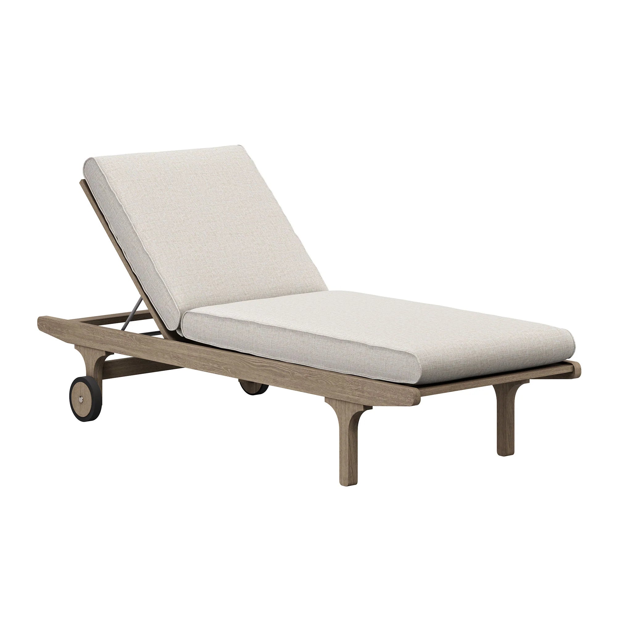 Saratoga Outdoor Teak Wood 3-Piece Chaise Lounge