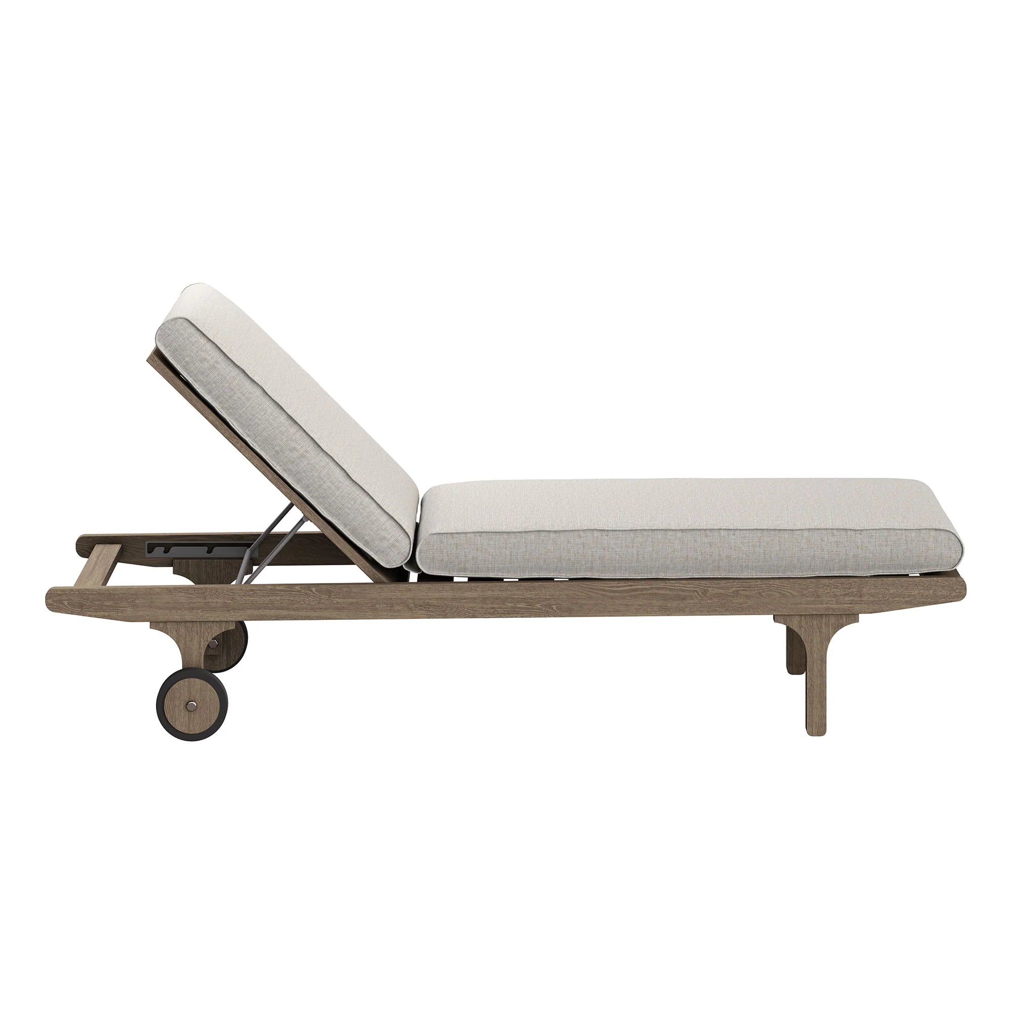 Saratoga Outdoor Teak Wood 3-Piece Chaise Lounge