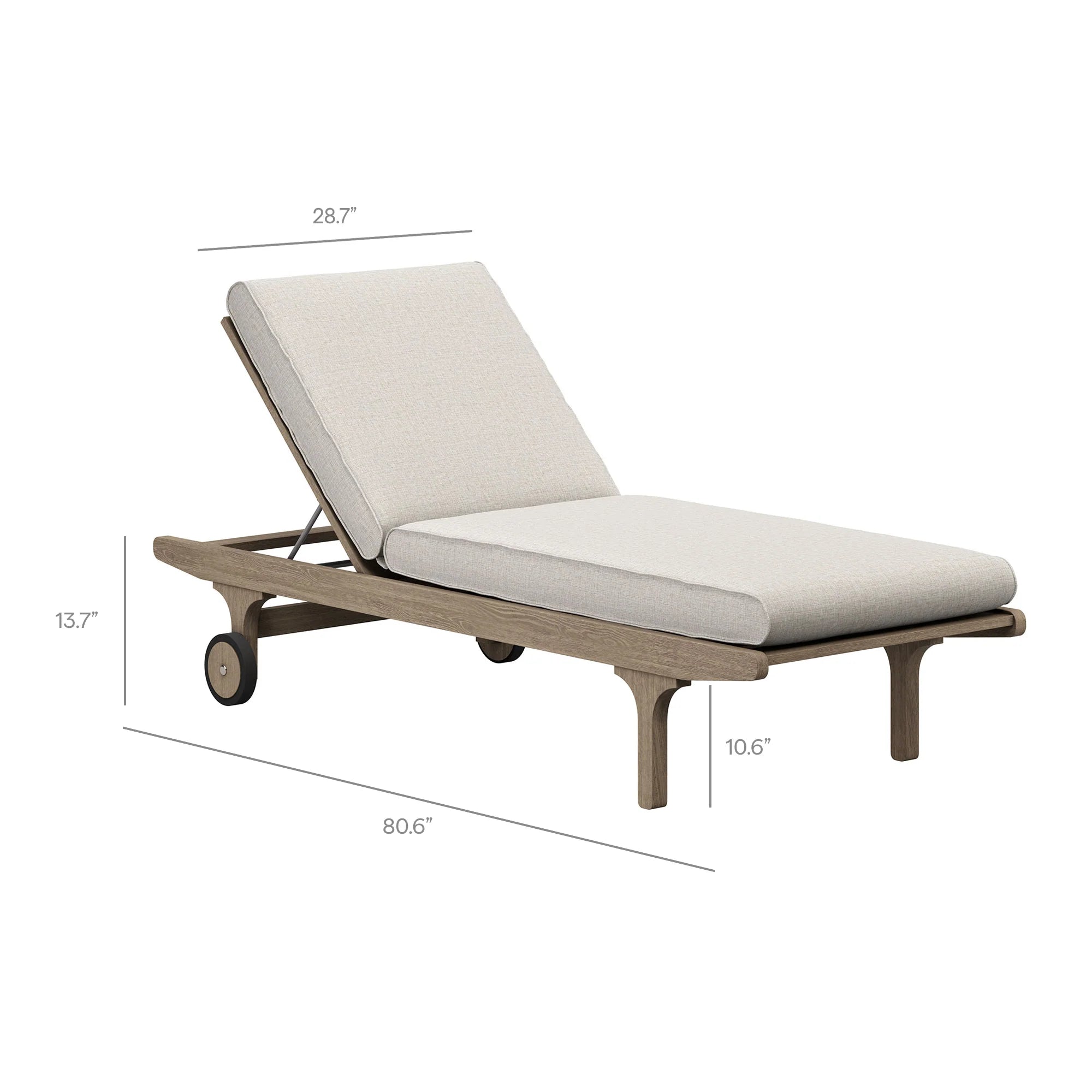 Saratoga Outdoor Teak Chaise Lounge Chair