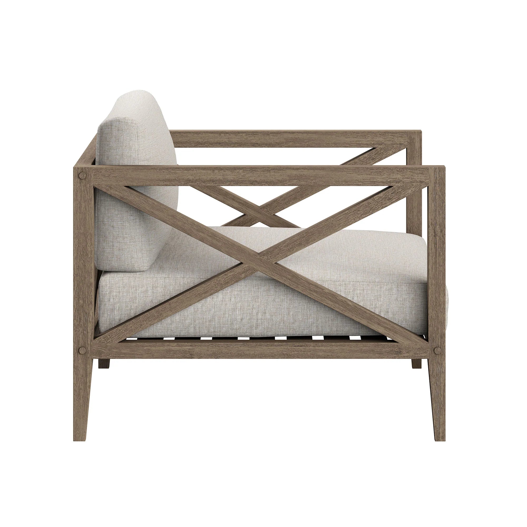 Northlake 3-Piece Outdoor Teak Wood Furniture Set with Armchair and Side Table