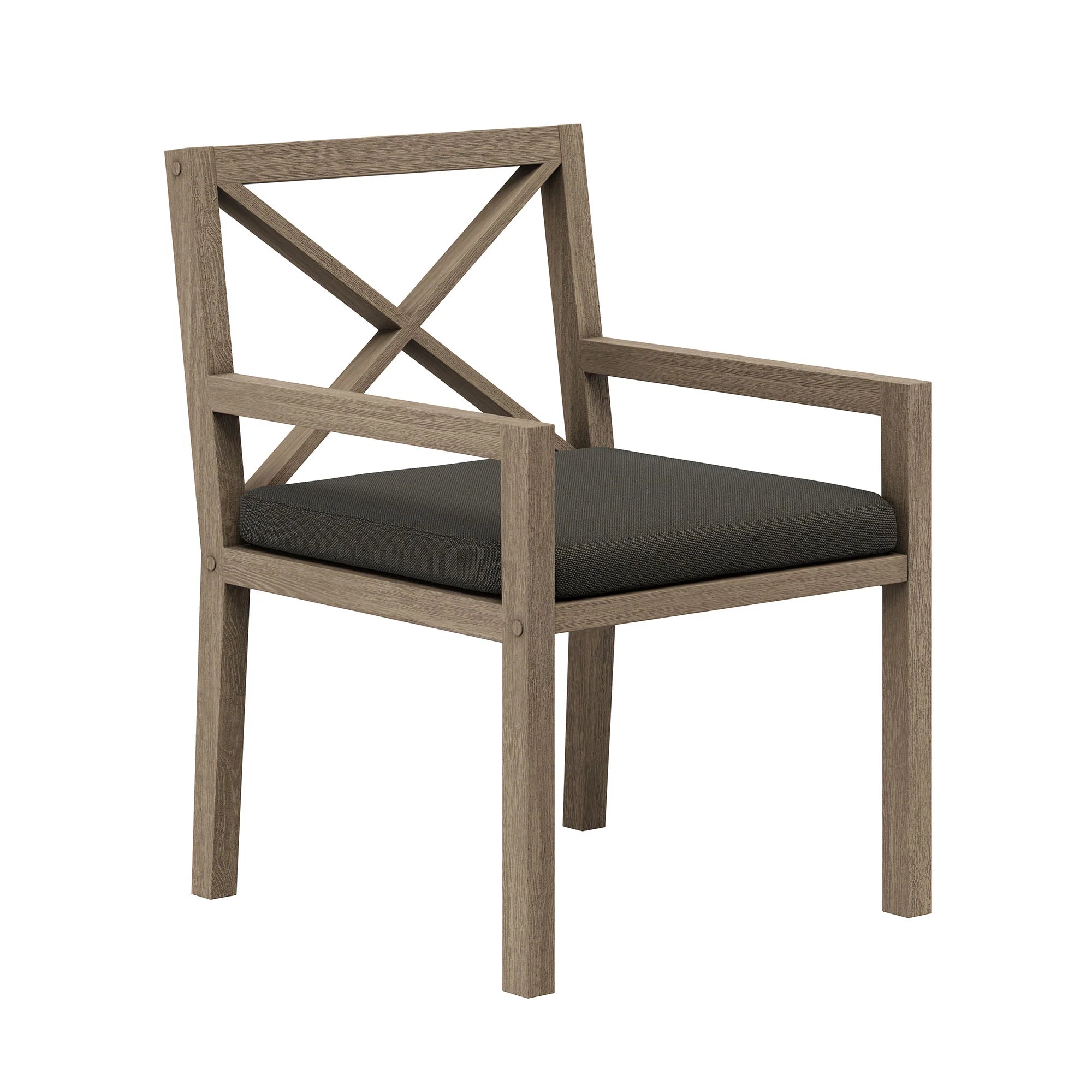 Northlake 7-Piece Outdoor Patio Teak Wood Dining Set in Weathered Gray