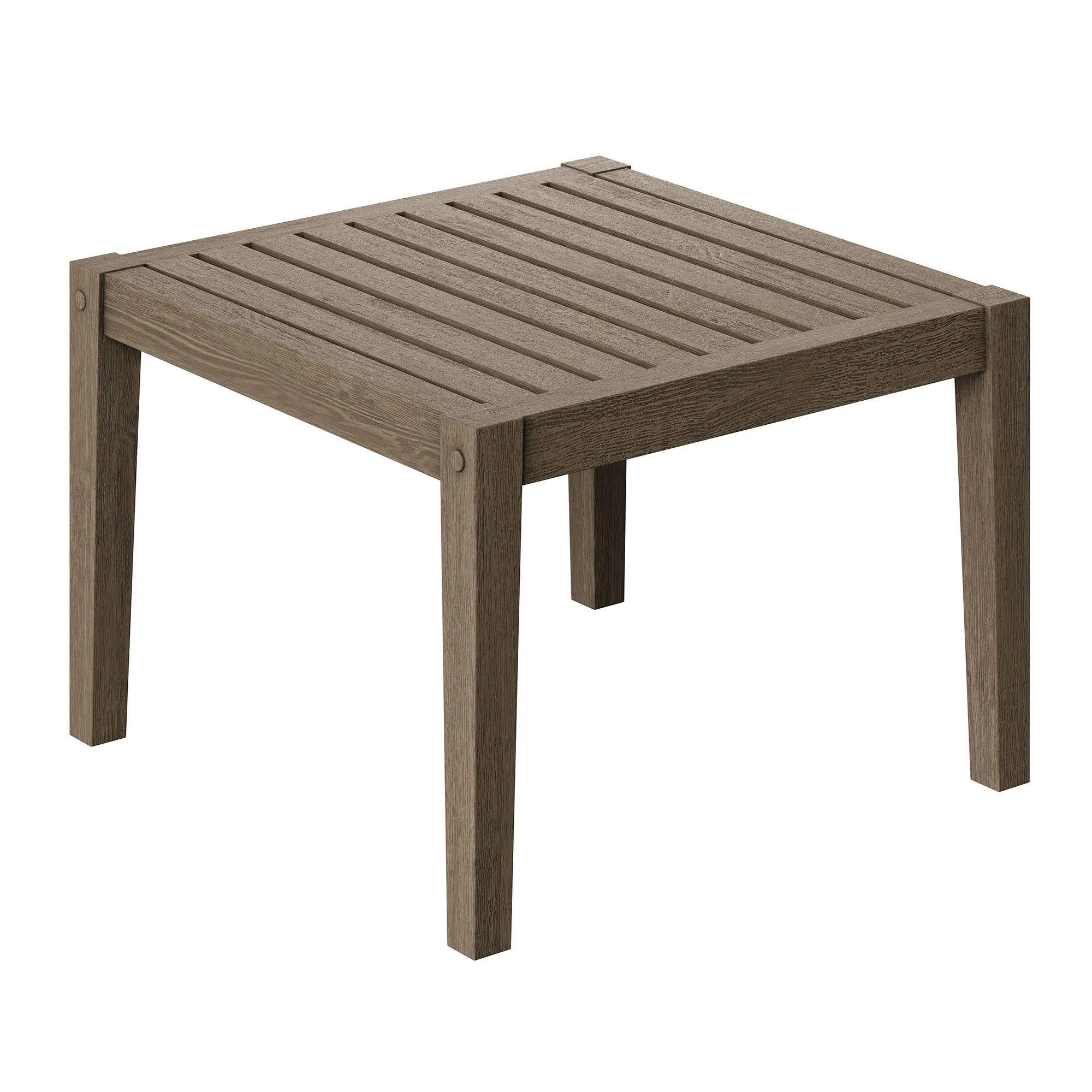 Northlake 3-Piece Outdoor Teak Wood Furniture Set with Chaise Lounges and Side Table