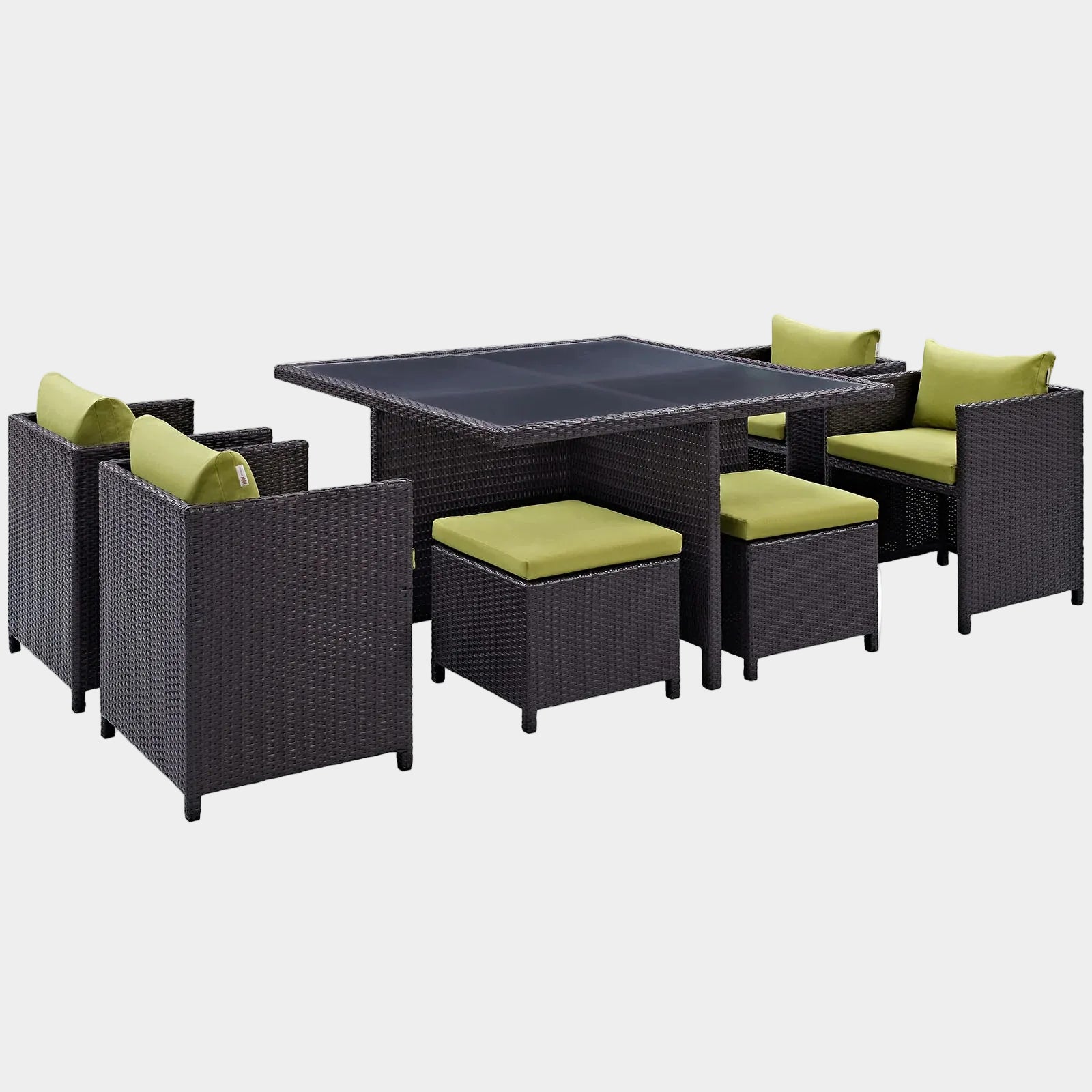 Inverse 9 Piece Outdoor Patio Dining Set
