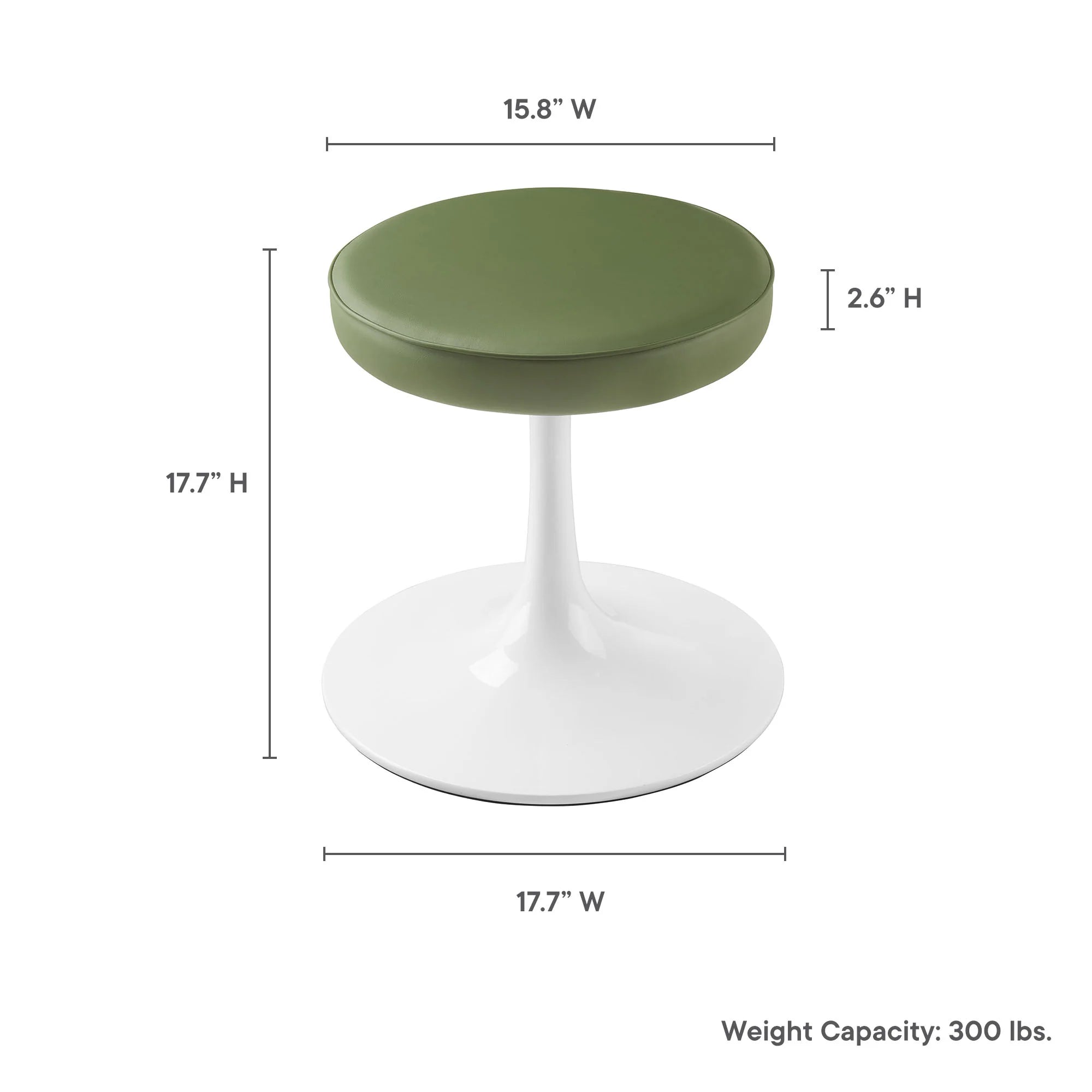 Lippa Vegan Leather Round Stool