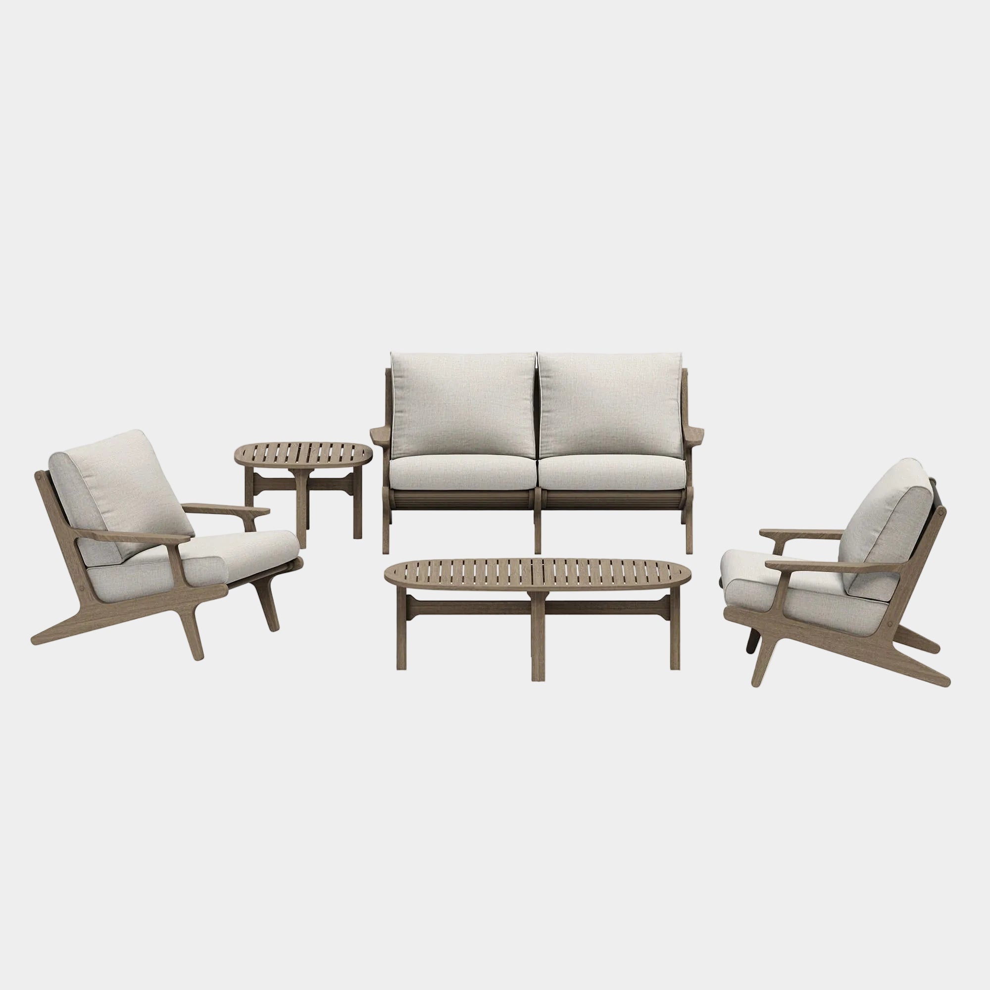 Saratoga 5-Piece Outdoor Teak Wood Furniture Set
