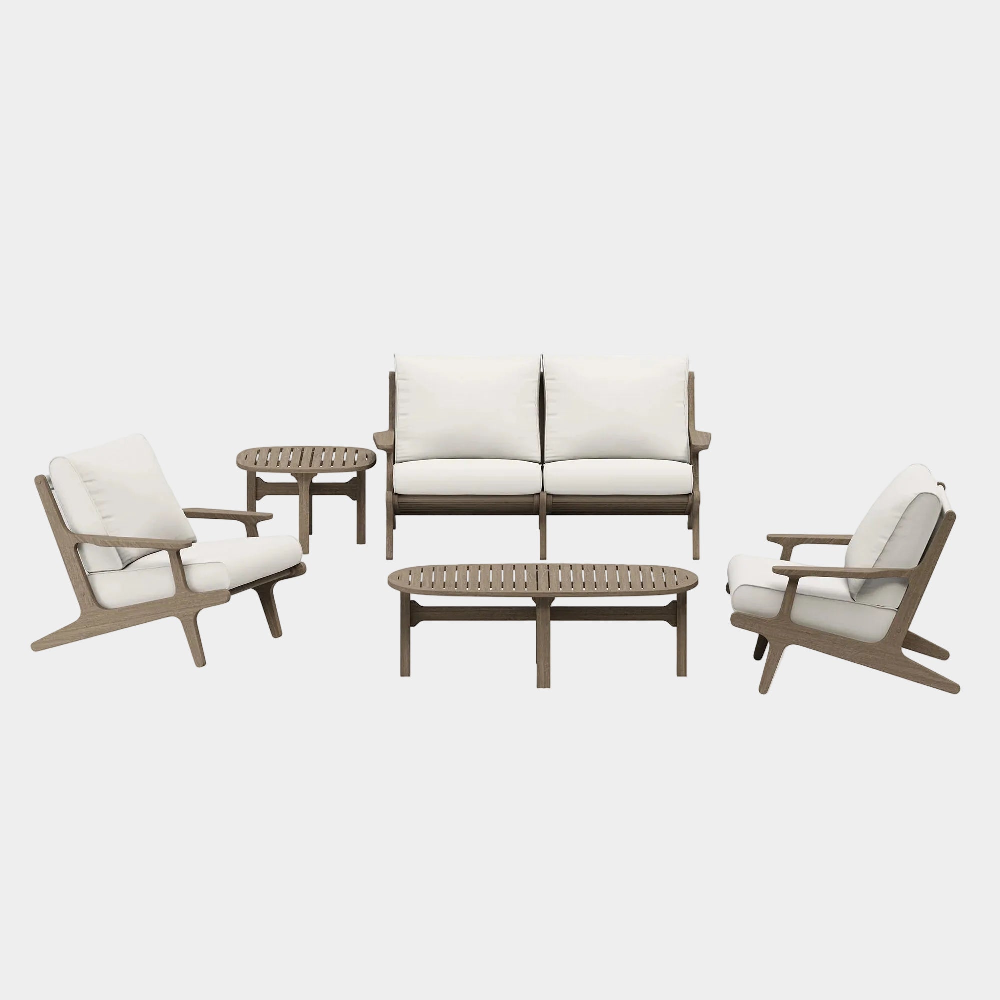 Saratoga 5-Piece Outdoor Teak Wood Furniture Set