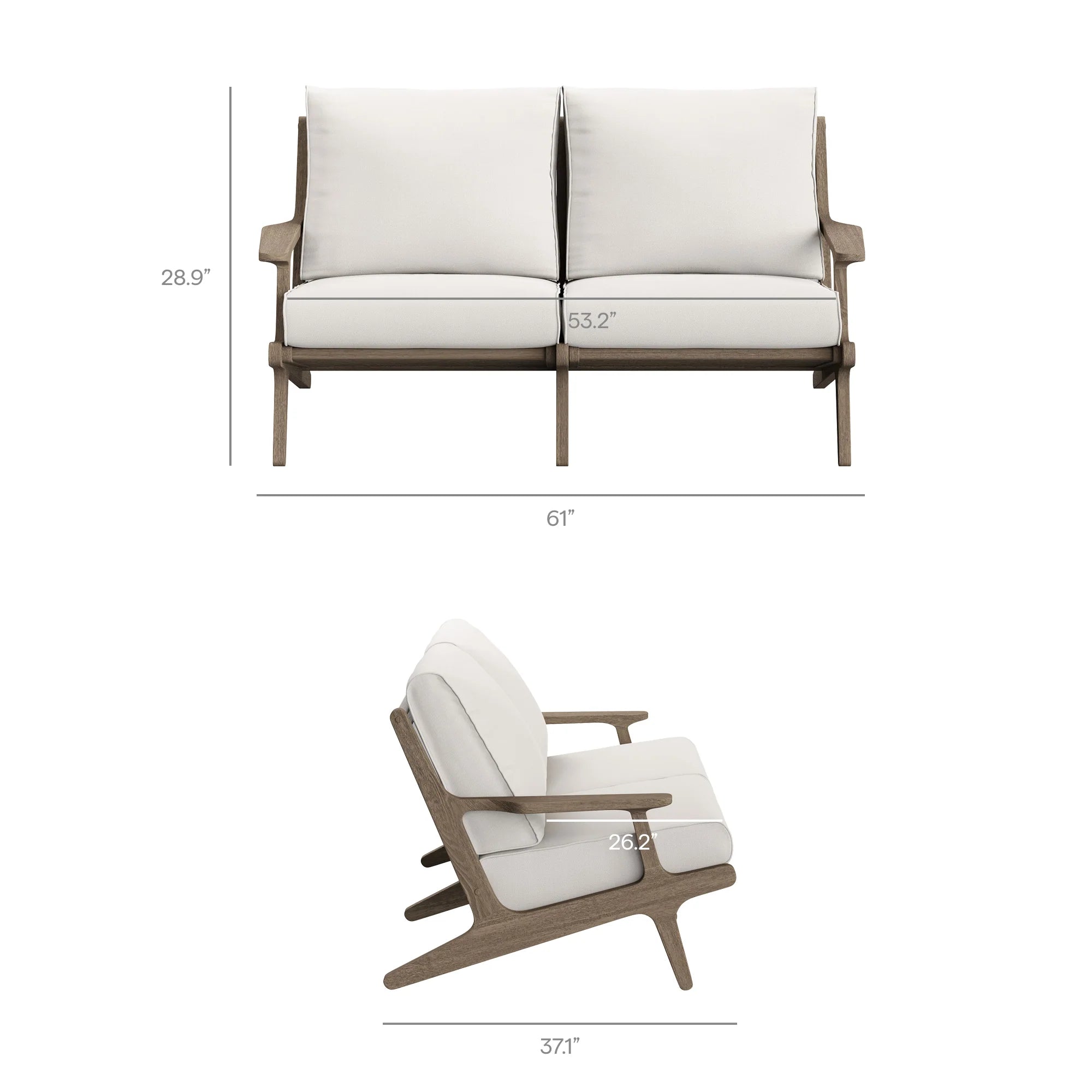 Saratoga 5-Piece Outdoor Teak Wood Furniture Set
