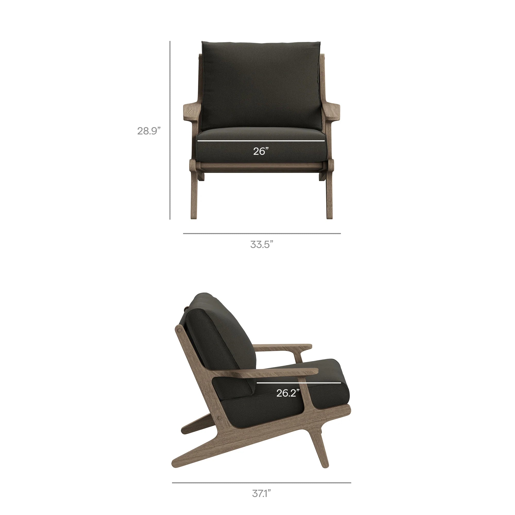 Saratoga 4-Piece Outdoor Teak Wood Furniture Set