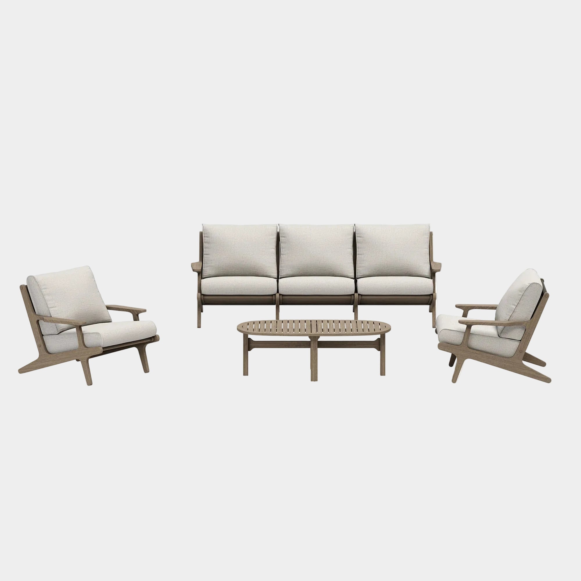 Saratoga 4-Piece Outdoor Teak Wood Furniture Set
