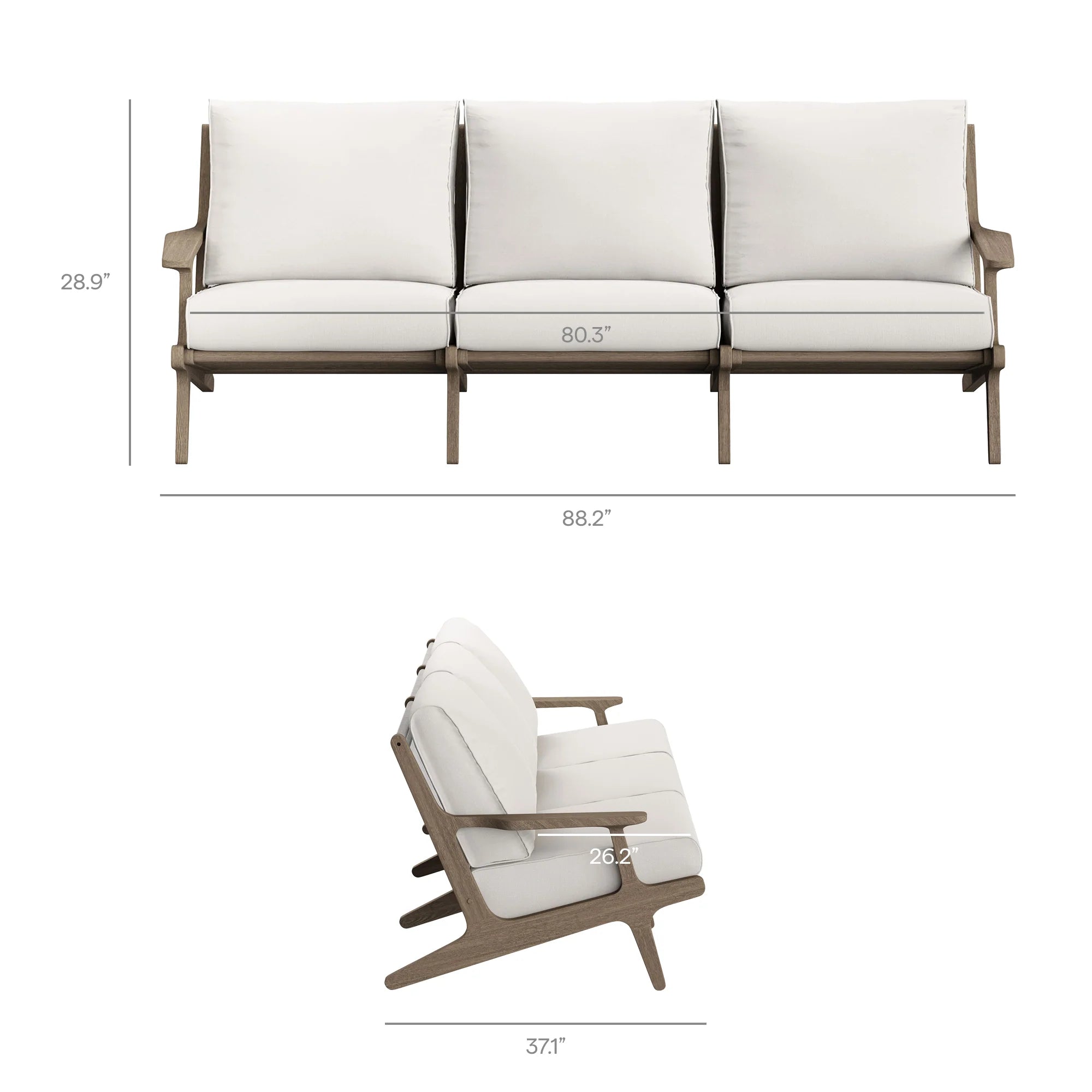 Saratoga 4-Piece Outdoor Teak Wood Furniture Set