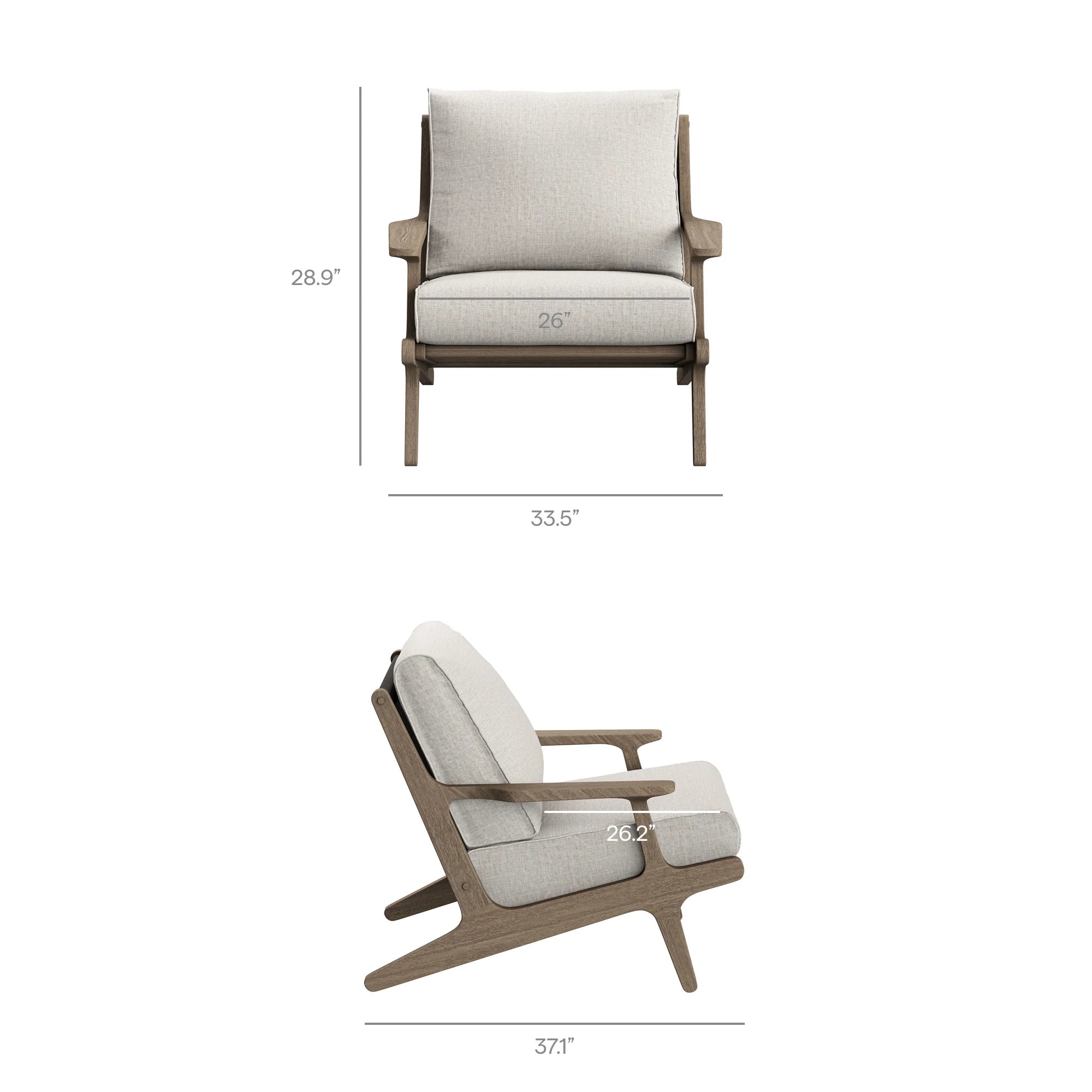 Saratoga 3-Piece Outdoor Teak Wood Furniture Set with Lounge Chairs and Side Table