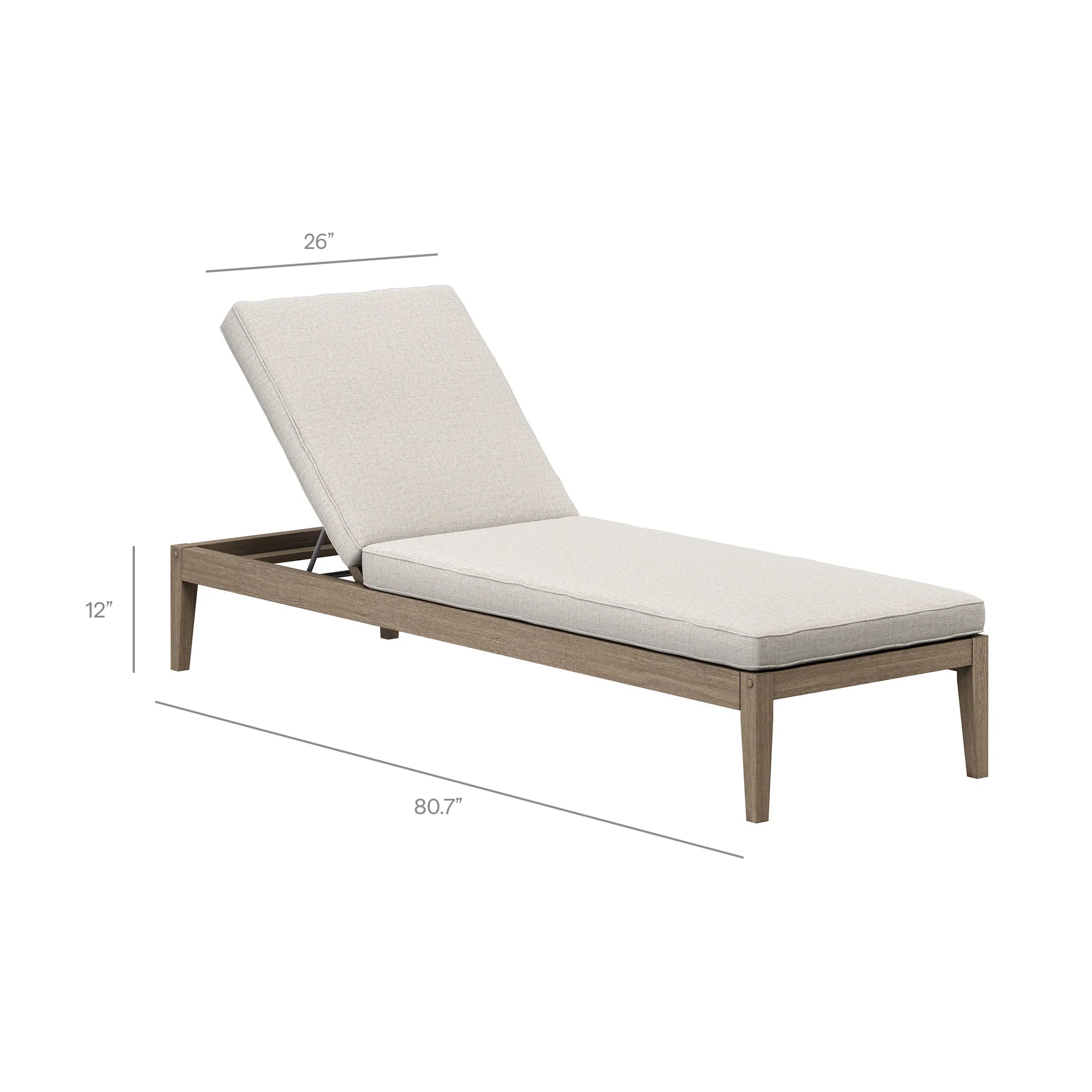 Saratoga Outdoor Teak Wood 3-Piece Chaise Lounge