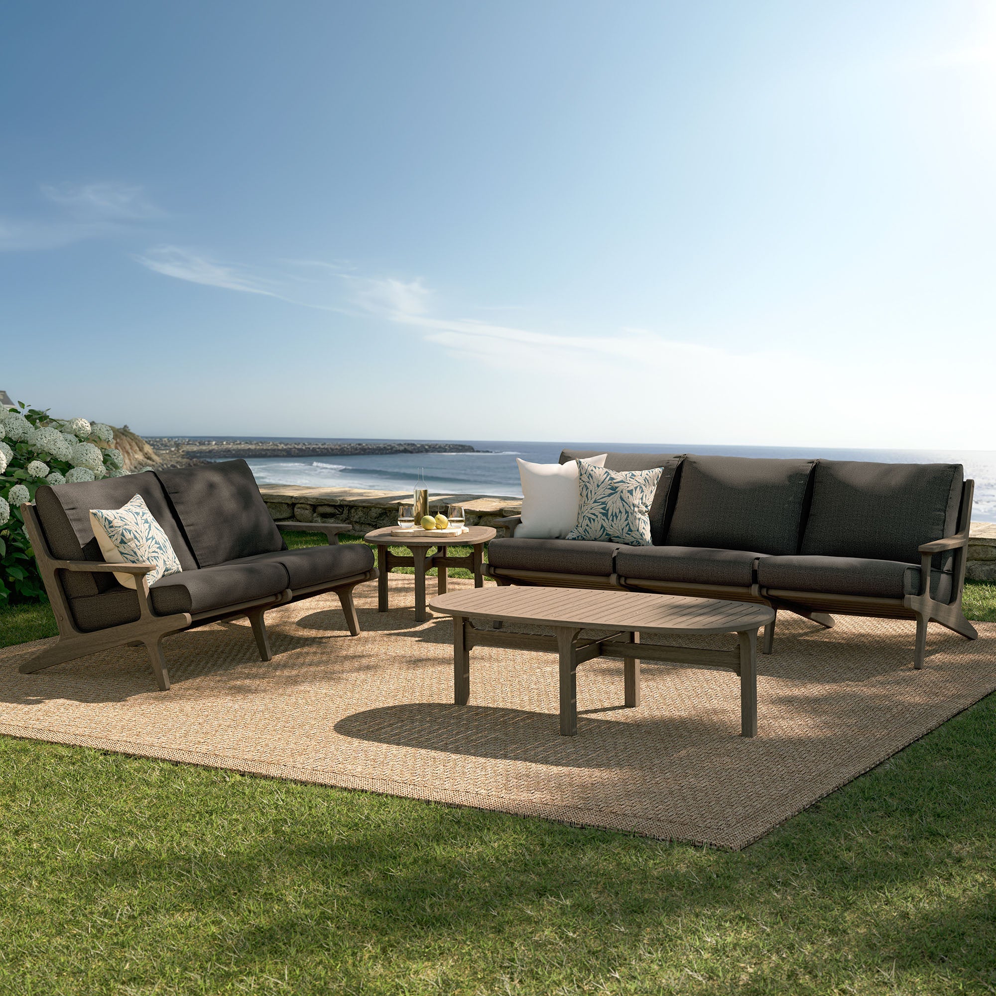 Saratoga 4-Piece Outdoor Teak Wood Furniture Set