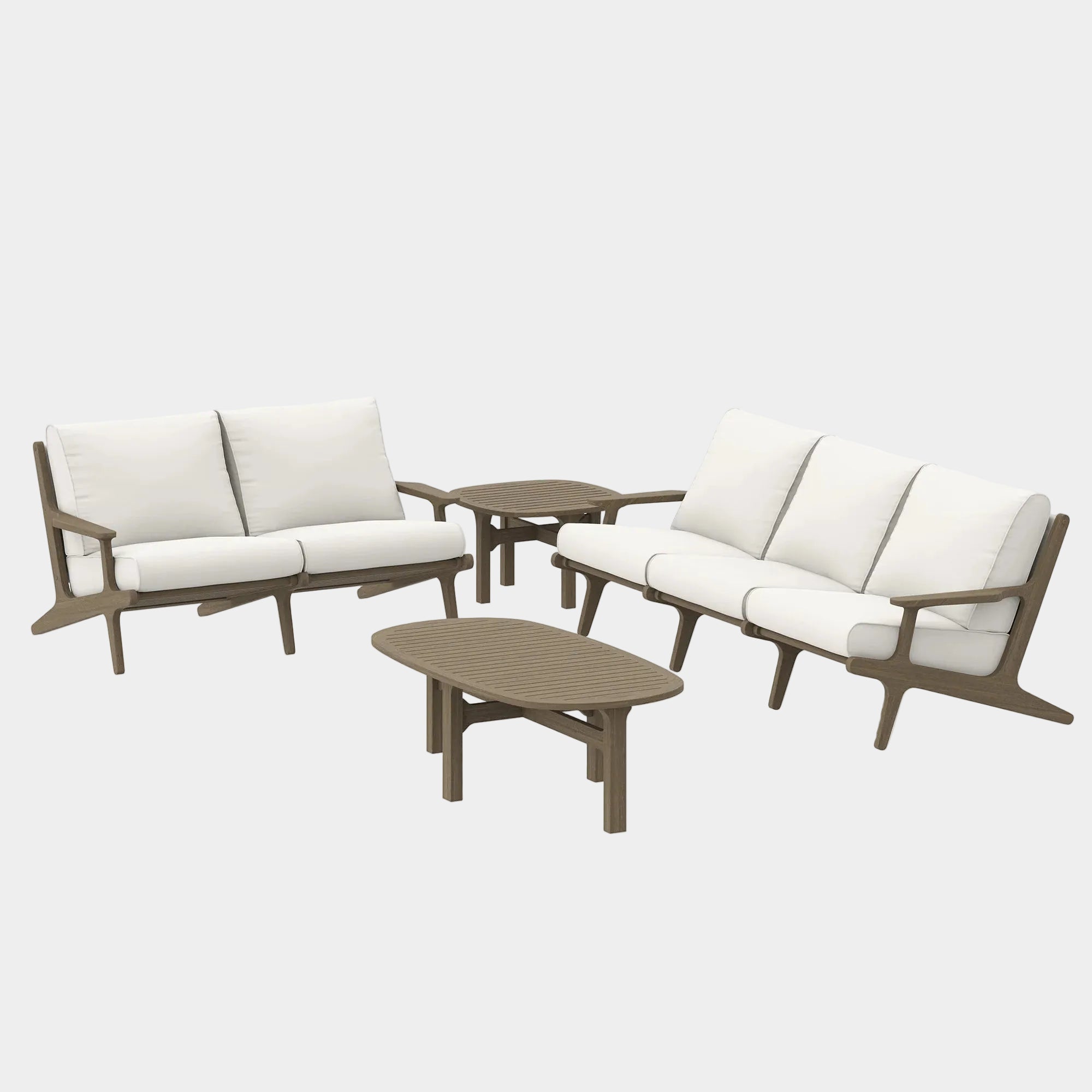 Saratoga 4-Piece Outdoor Teak Wood Furniture Set