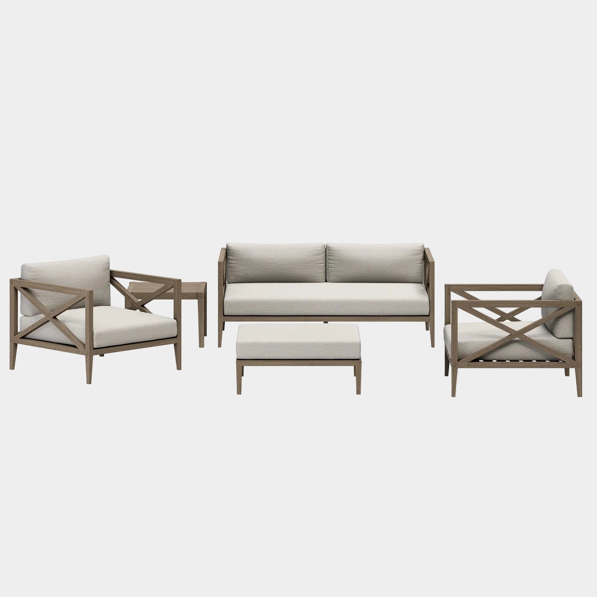 Northlake 5-Piece Outdoor Teak Wood Furniture Set