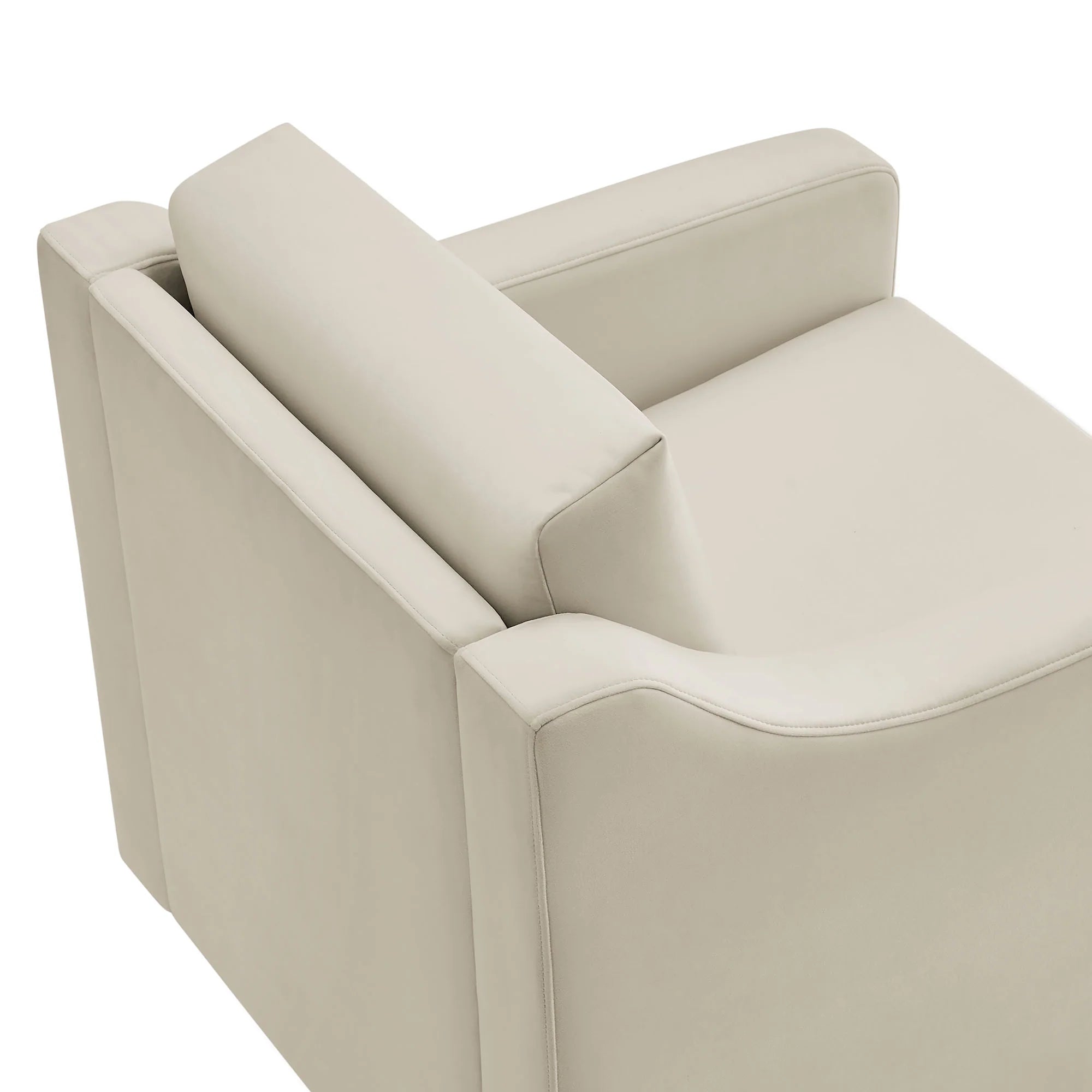 Fauteuil de salon en velours Ponder Performance 