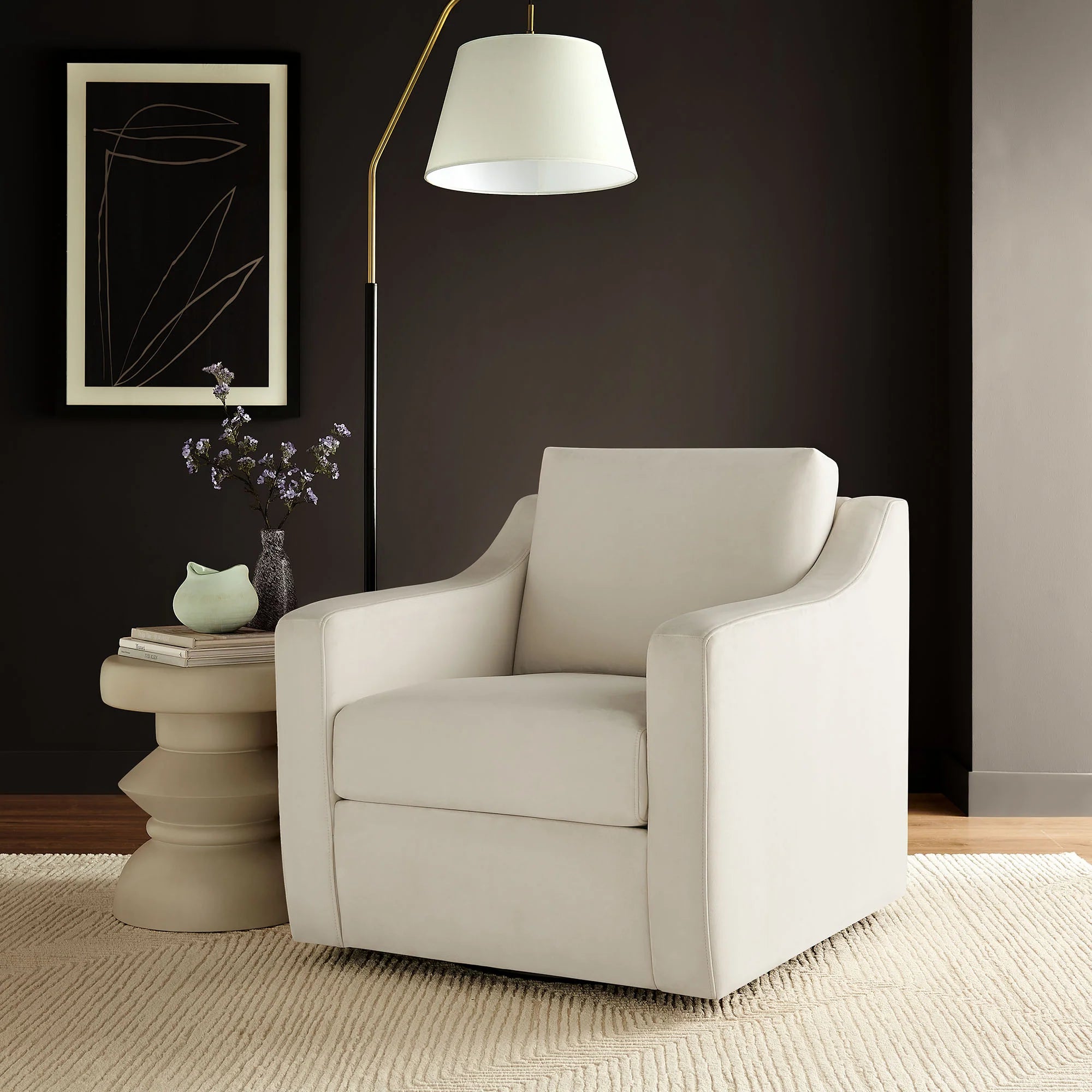 Liora Performance Velvet Armchair