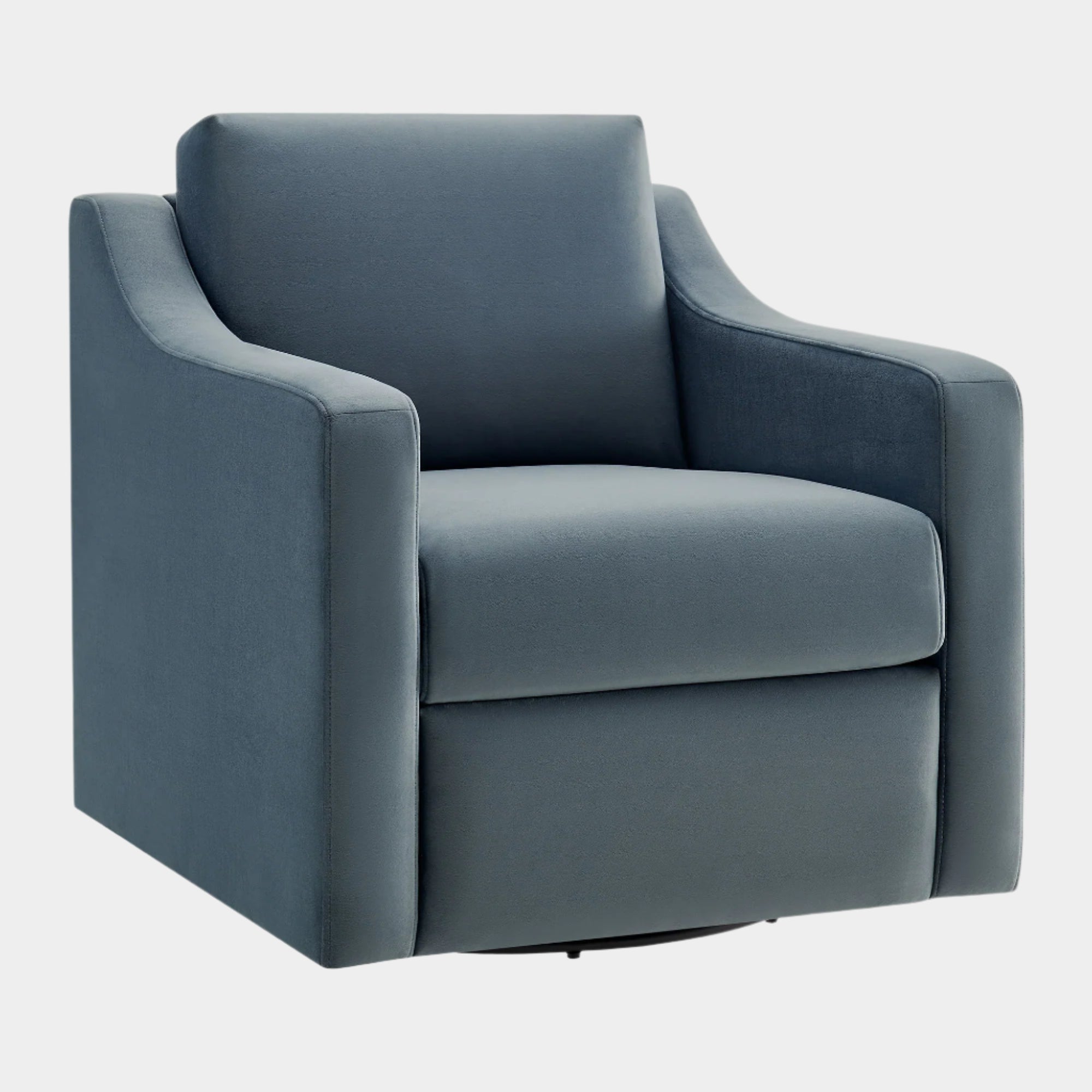 Fauteuil de salon en velours Ponder Performance 